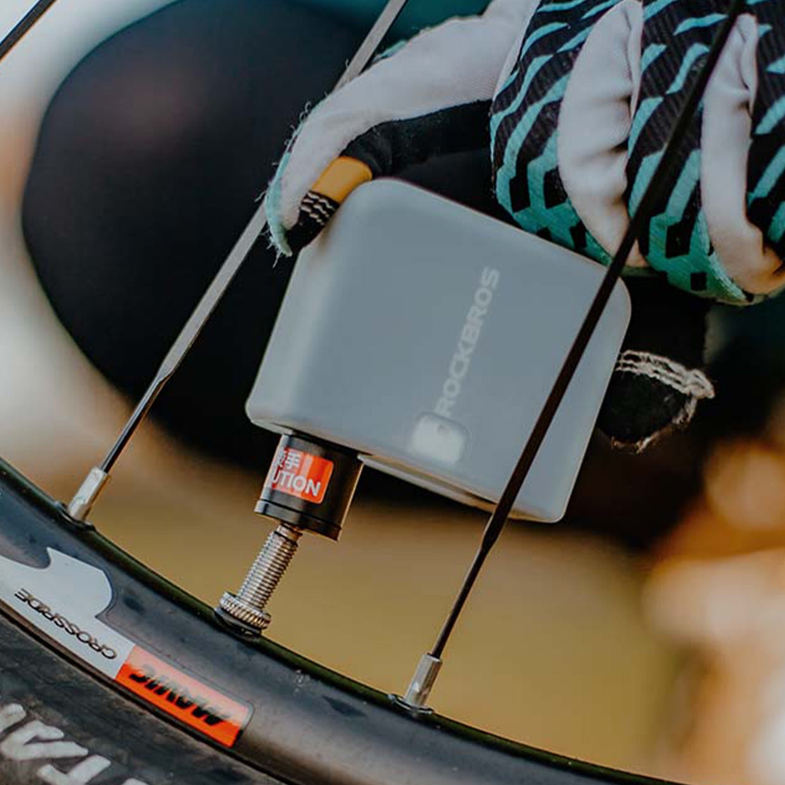 ROCKBROS bike pumps for quick and efficient tire inflation on the go