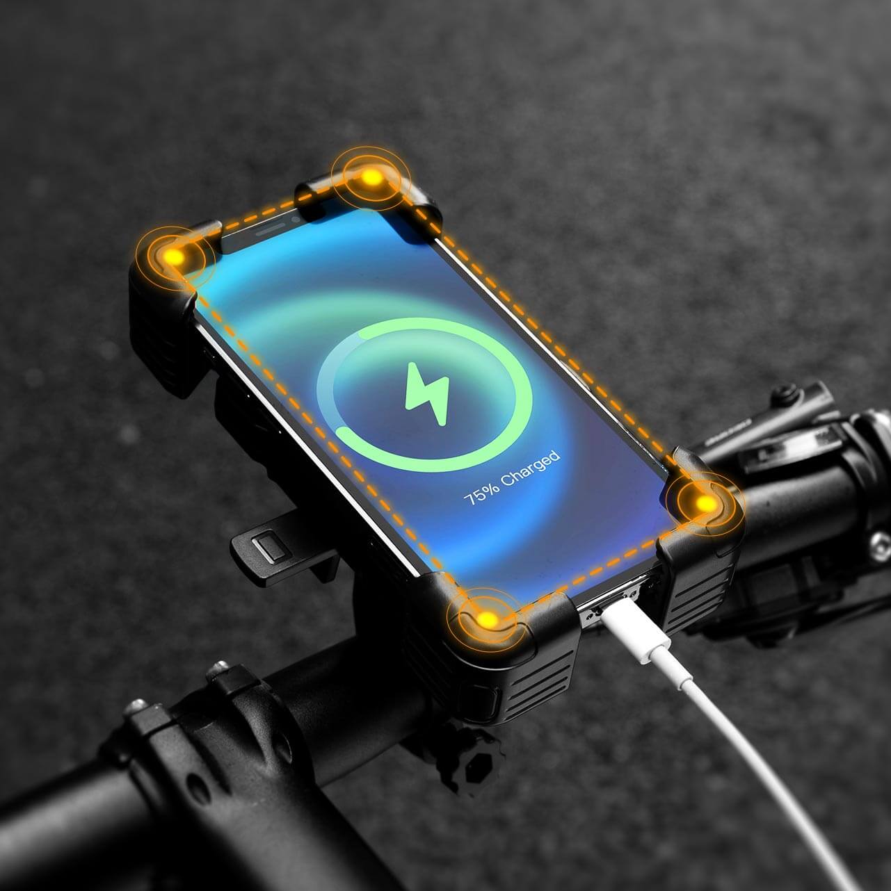ROCKBROS bike phone mount for secure and convenient smartphone attachment during rides