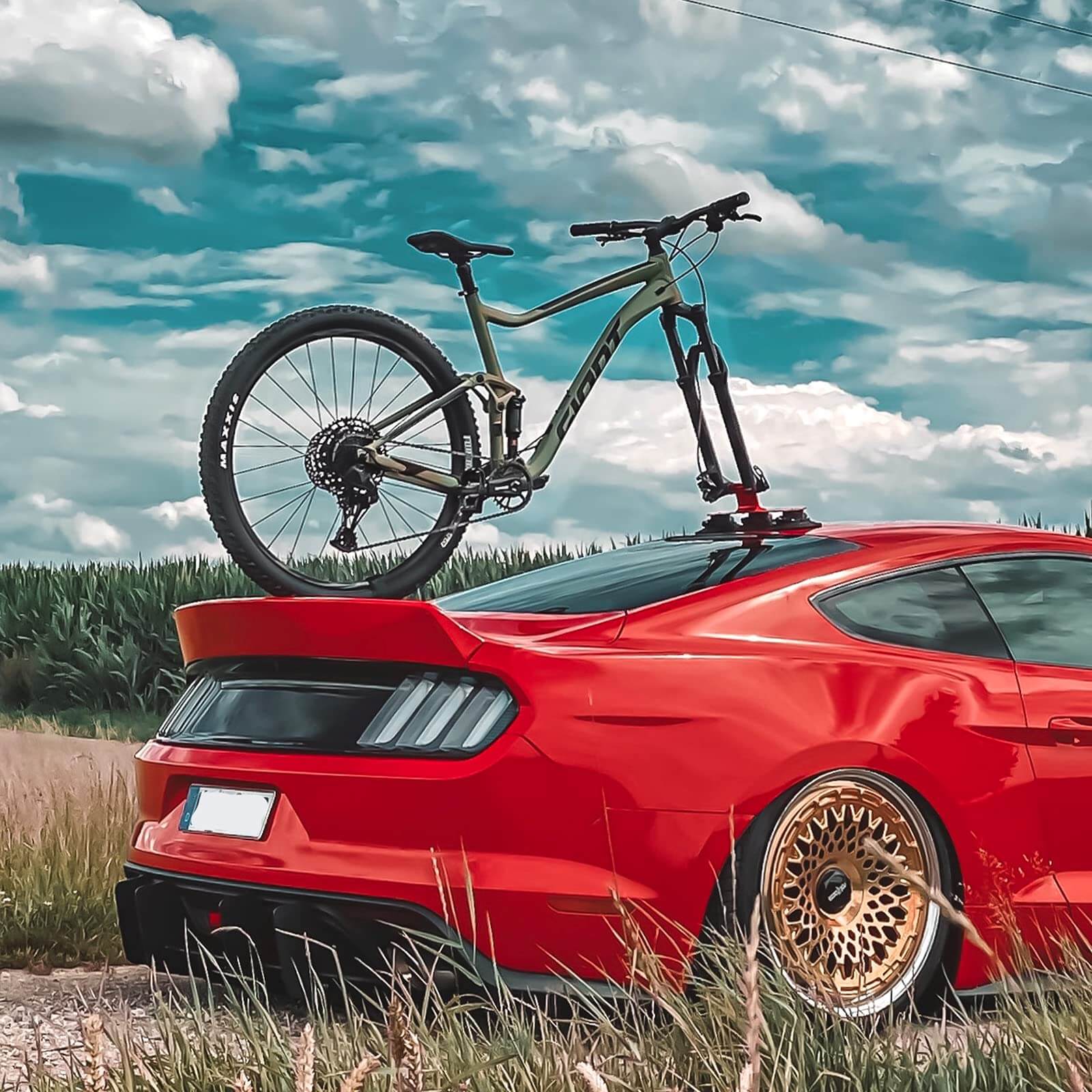 ROCKBROS car roof bike rack for secure and easy bicycle transport on vehicles