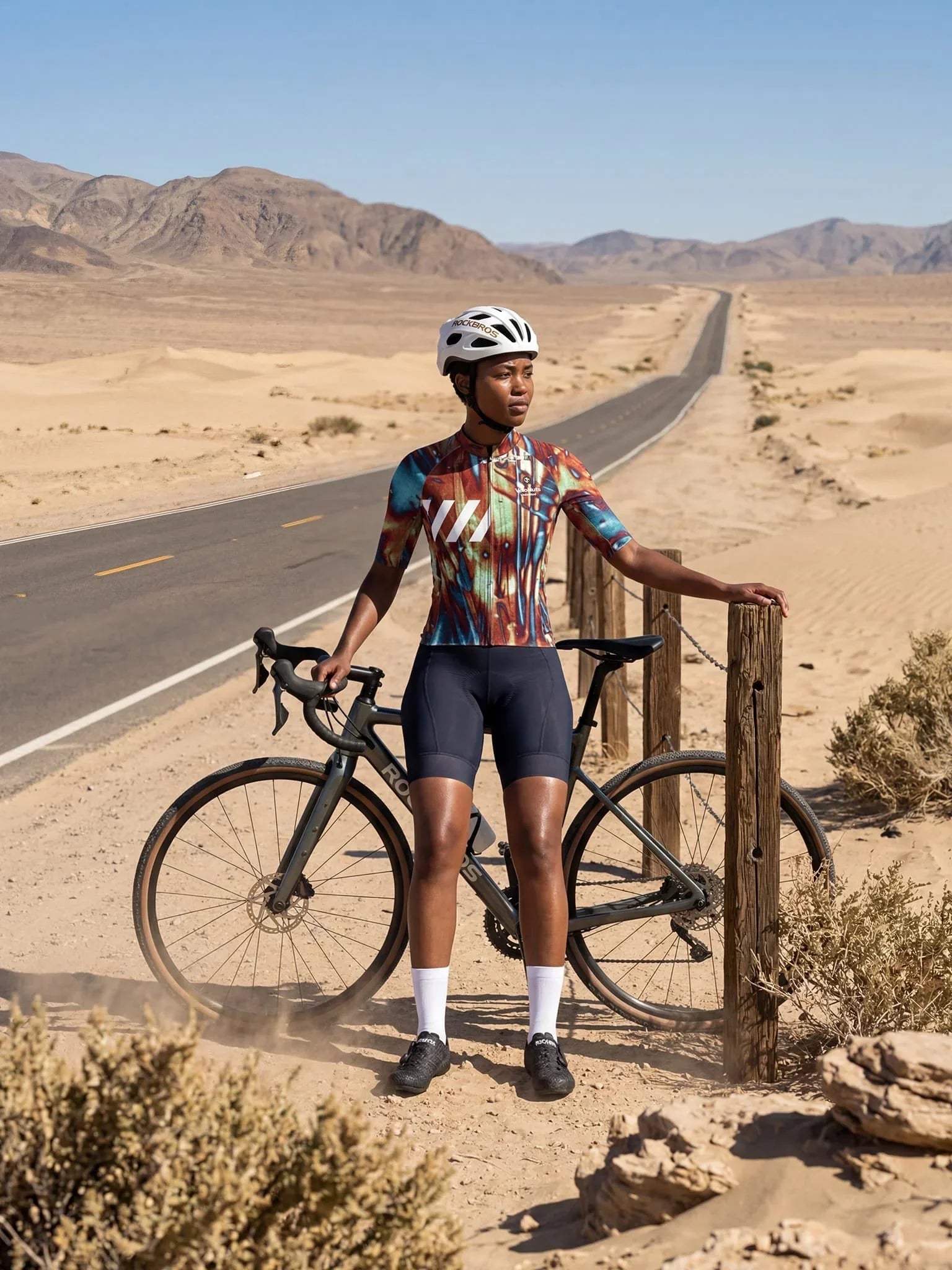Women's Cycling Jersey Ink Burst#Type_Rust Vein