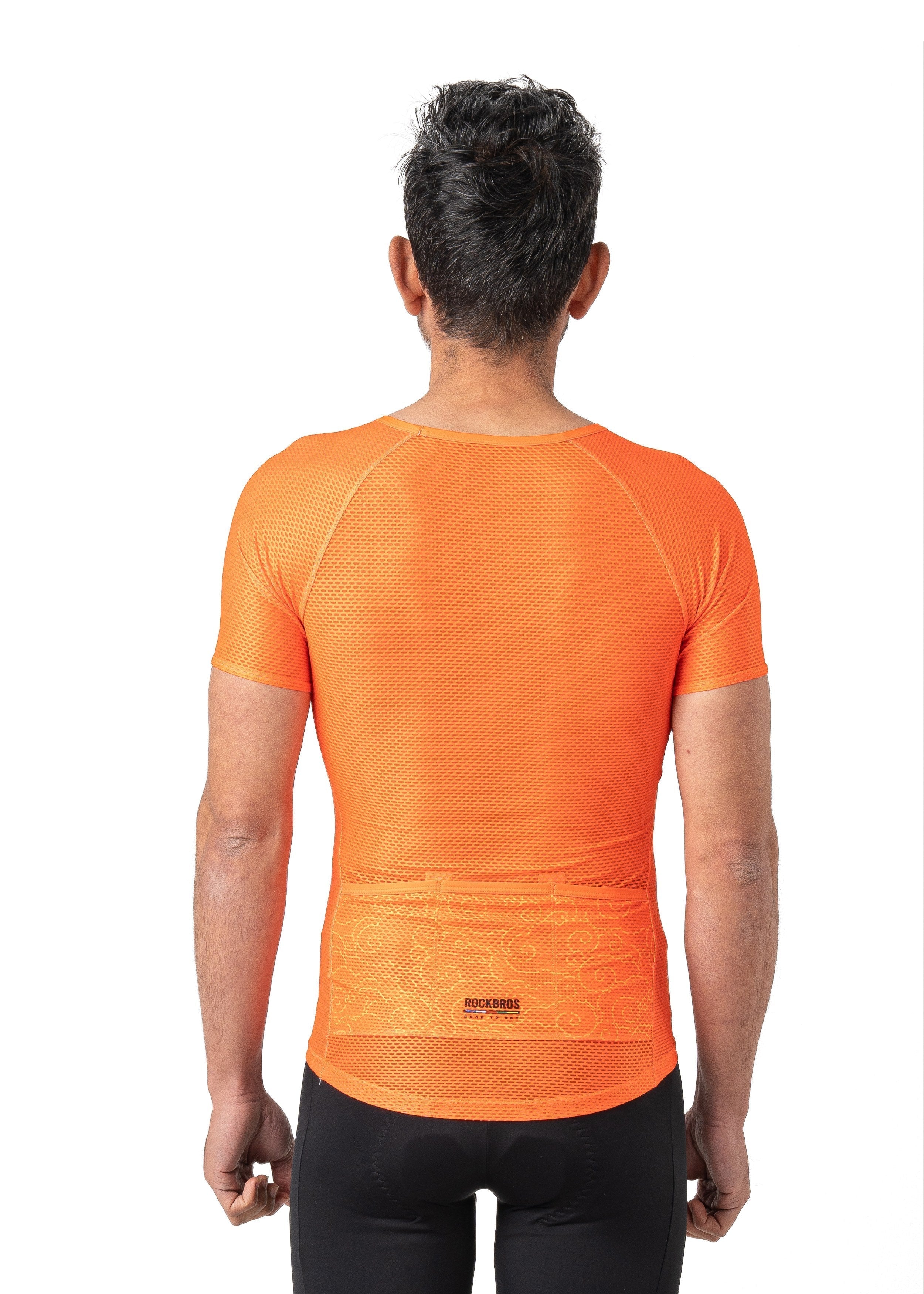 ROCKBROS Road-to-Sky Cycling Short-Sleeved Base Layer #Color_Orange