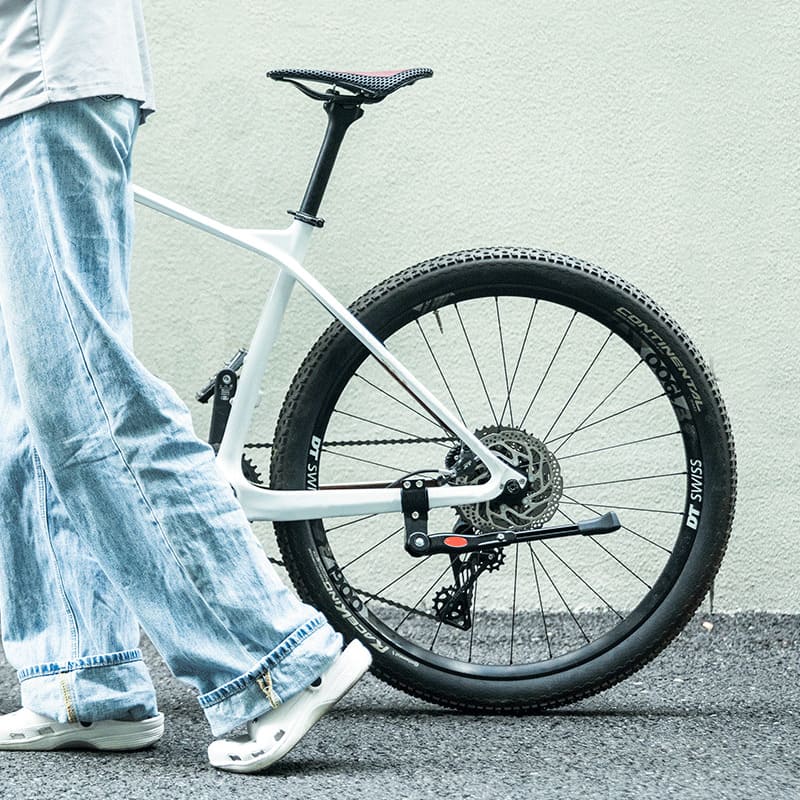 ROCKBROS Thickened Carbon Steel Non-Slip Bike Kickstand with Rubber Pad for Secure Parking