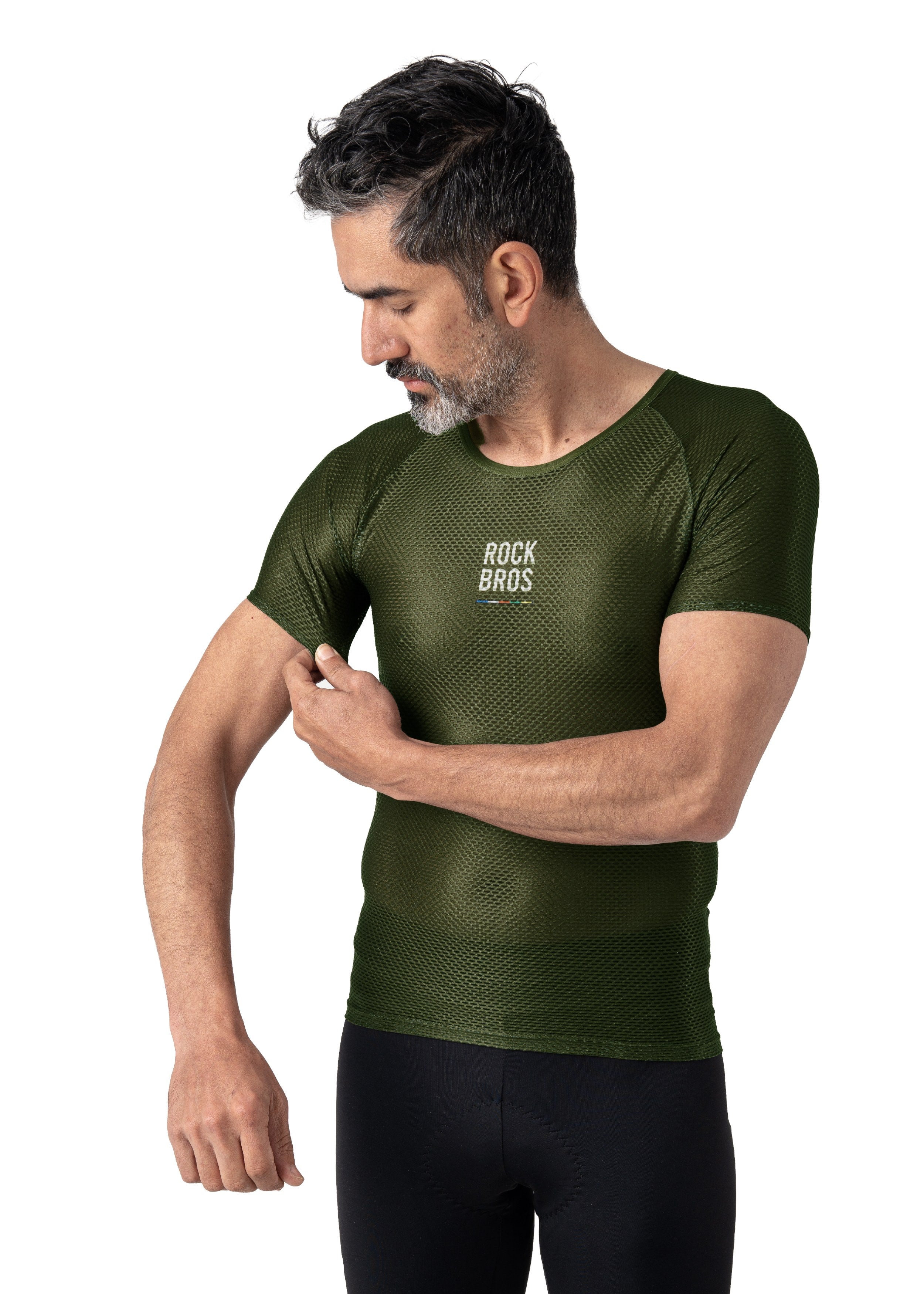 ROCKBROS Road-to-Sky Cycling Short-Sleeved Base Layer #Color_Green