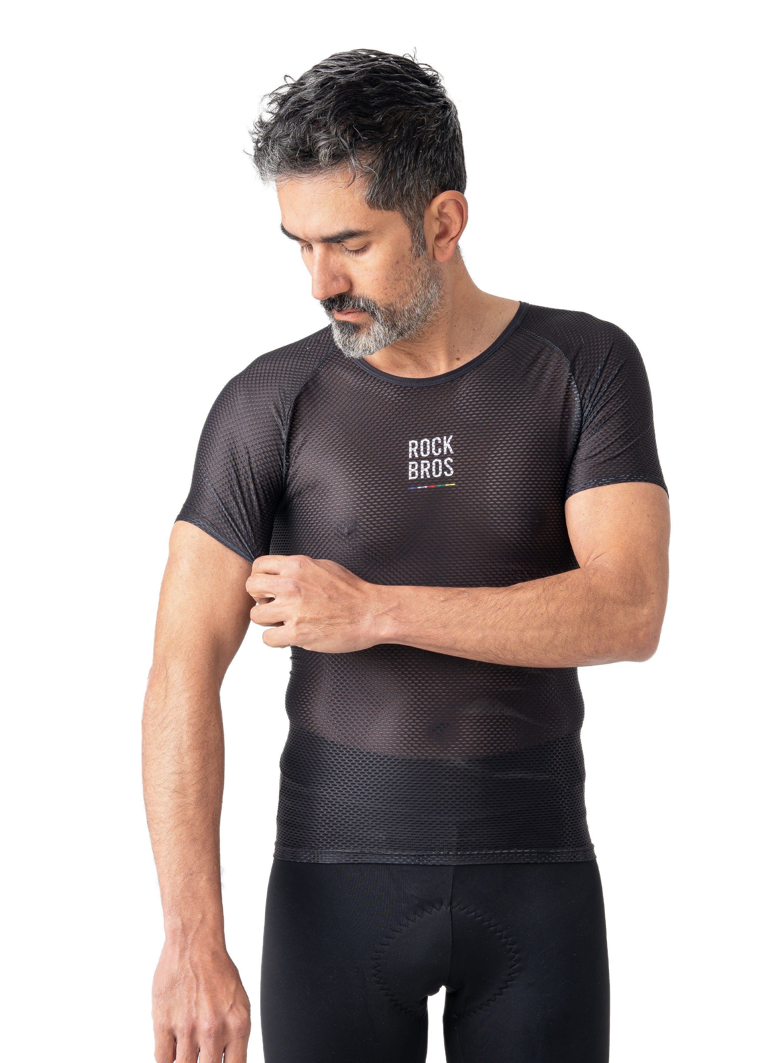 ROCKBROS Road-to-Sky Cycling Short-Sleeved Base Layer #Color_Black