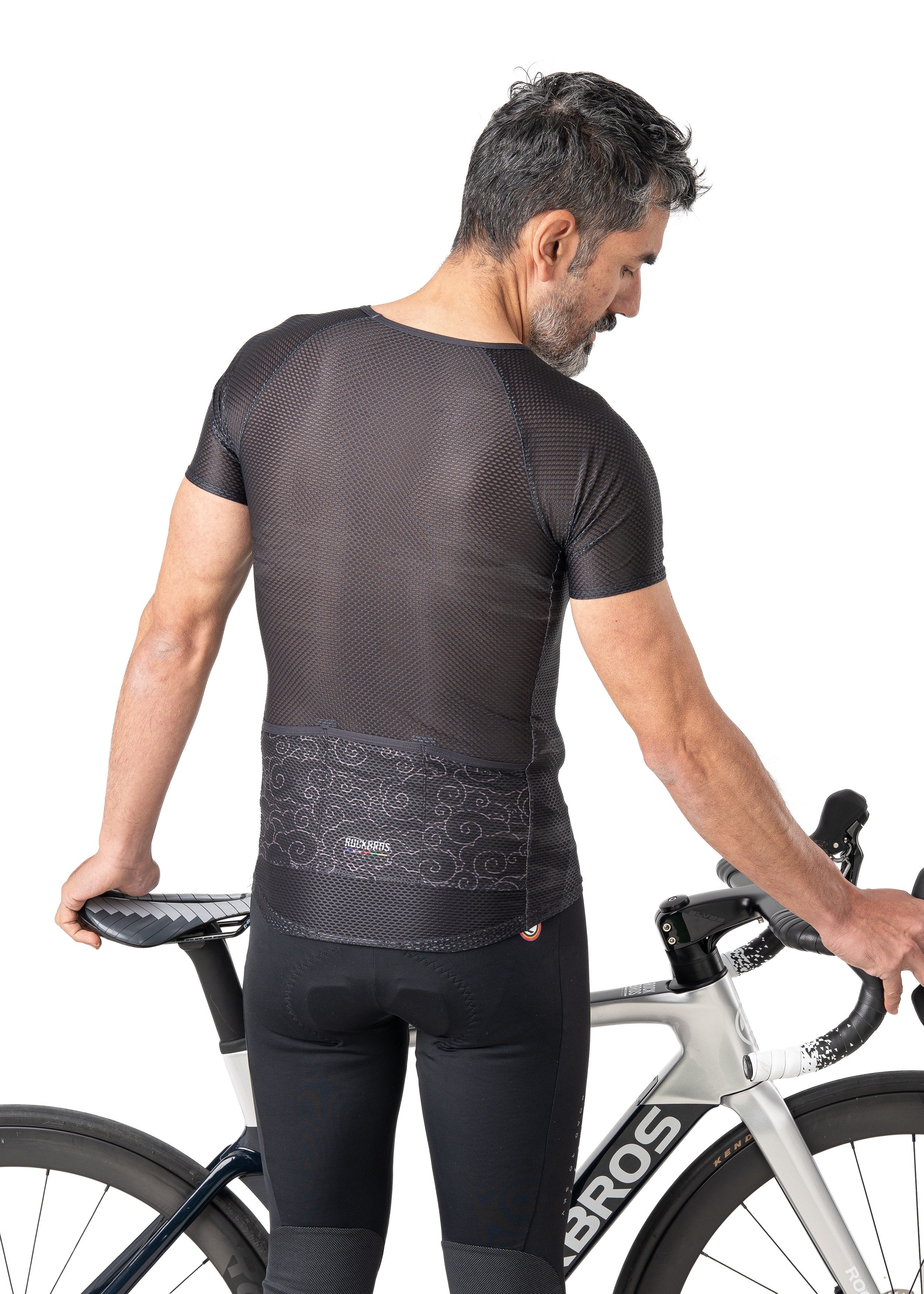 ROCKBROS Road-to-Sky Cycling Short-Sleeved Base Layer #Color_Black
