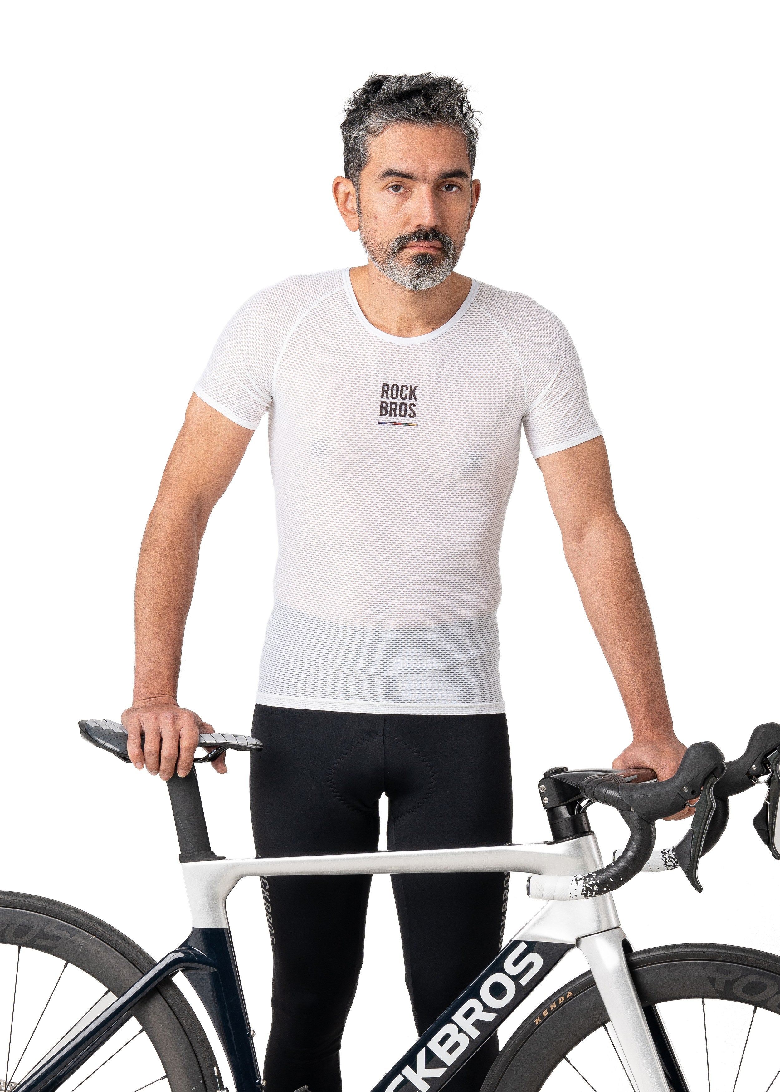 ROCKBROS Road-to-Sky Cycling Short-Sleeved Base Layer #Color_White