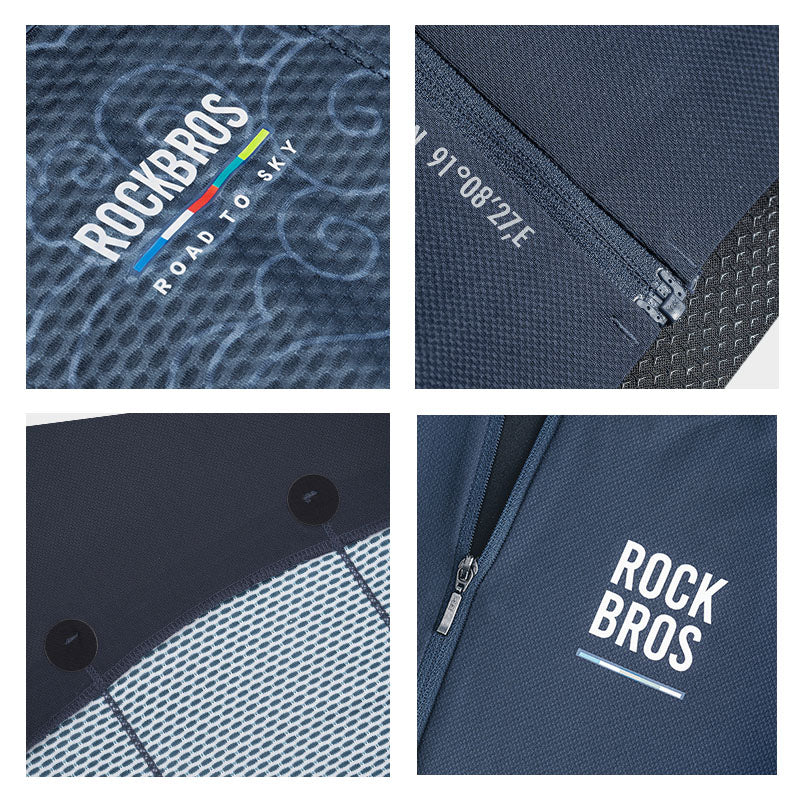 RockBros ROAD-TO-SKY men’s cycling jersey detail view
