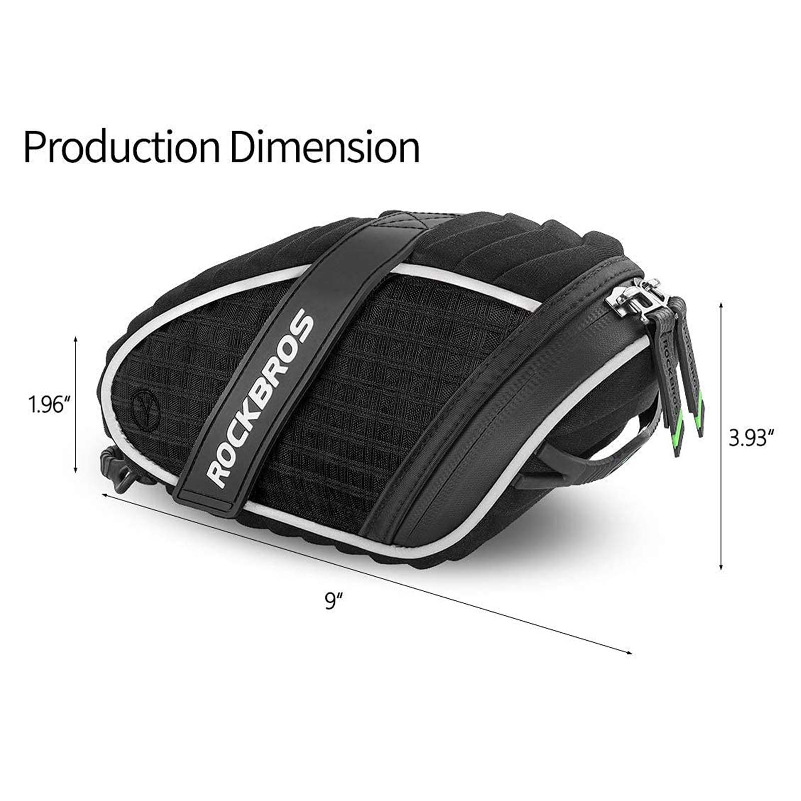 3D shell bike saddle bag under seat