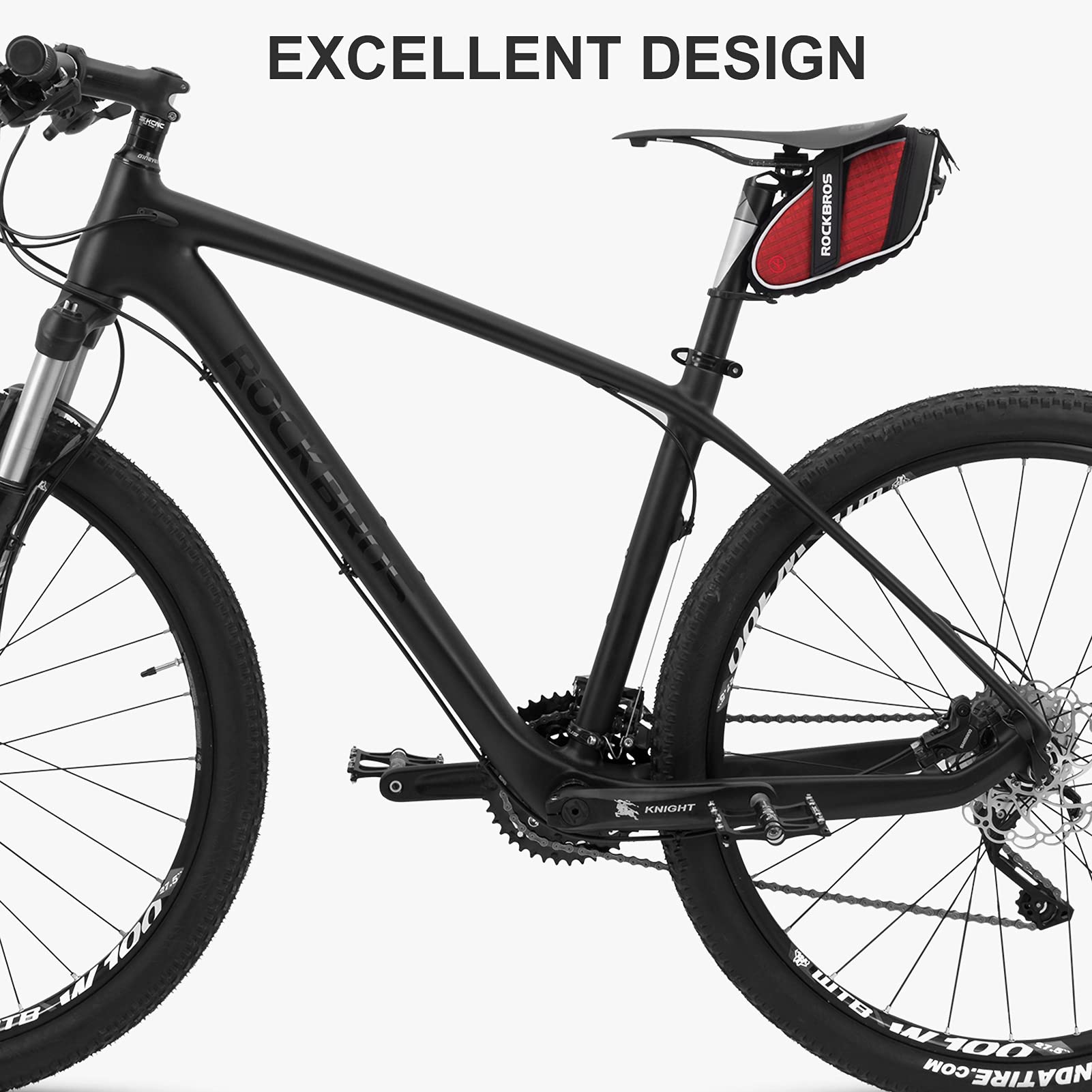3D shell bike saddle bag under seat
