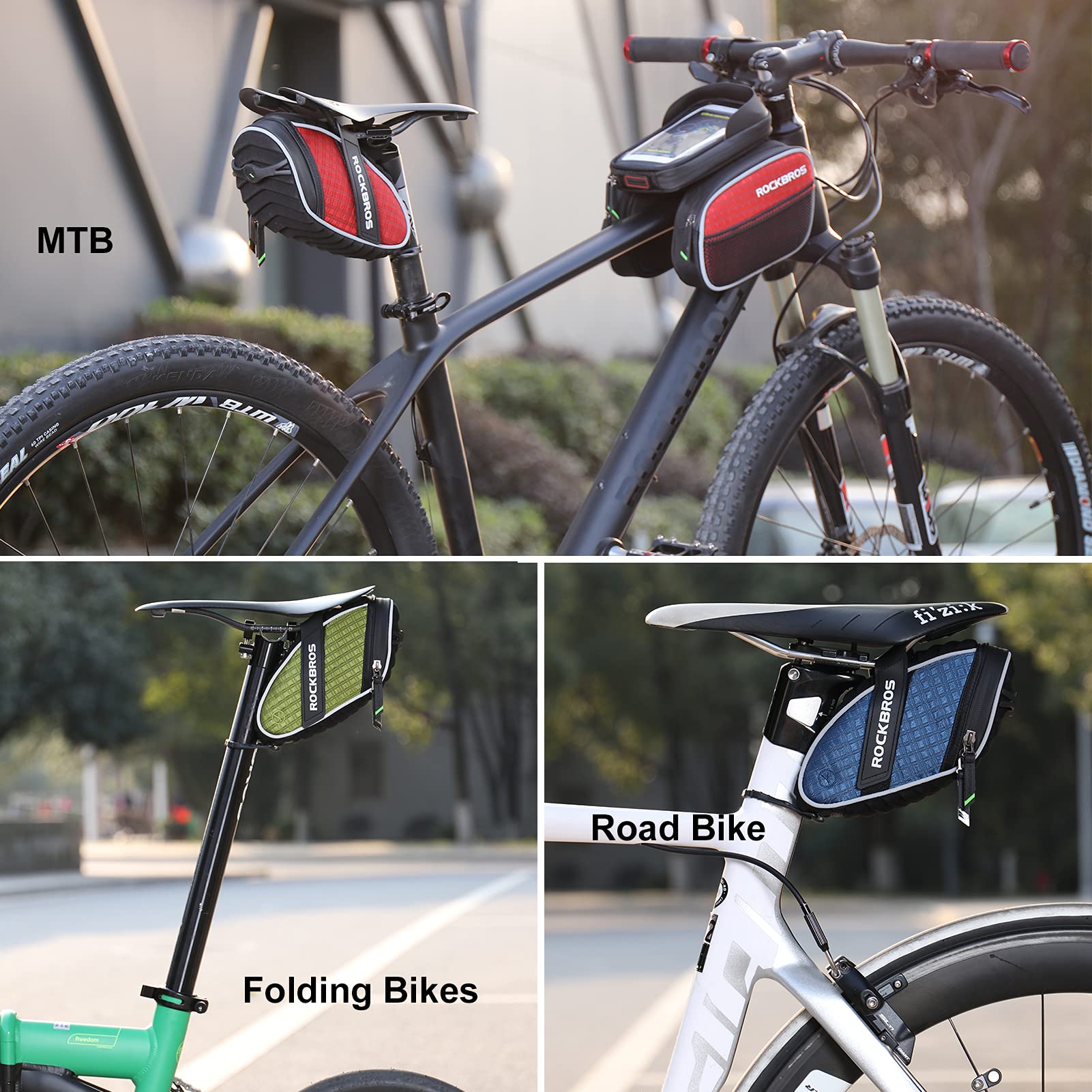 3D shell bike saddle bag under seat