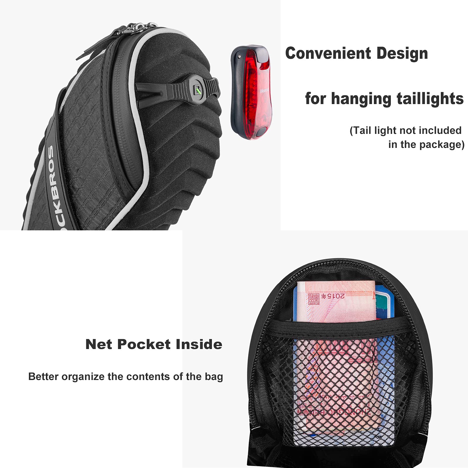 3D shell bike saddle bag under seat