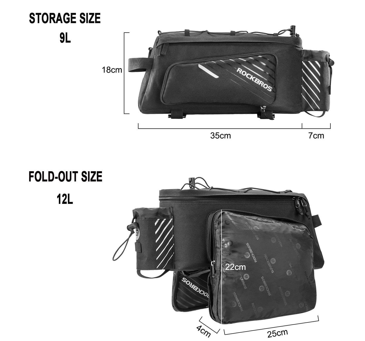 ROCKBROS 12L universal bike trunk bag