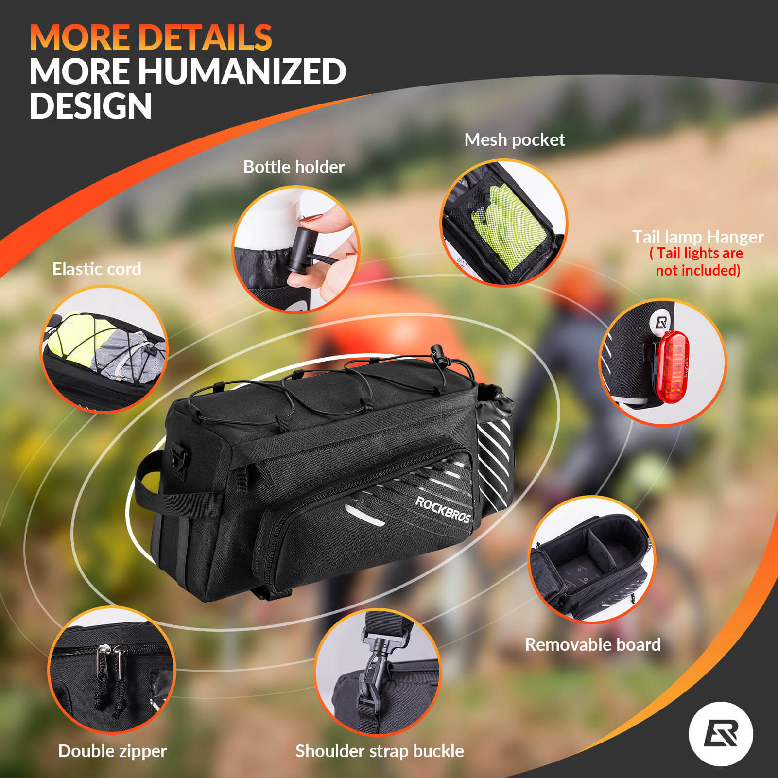 ROCKBROS 12L universal bike trunk bag