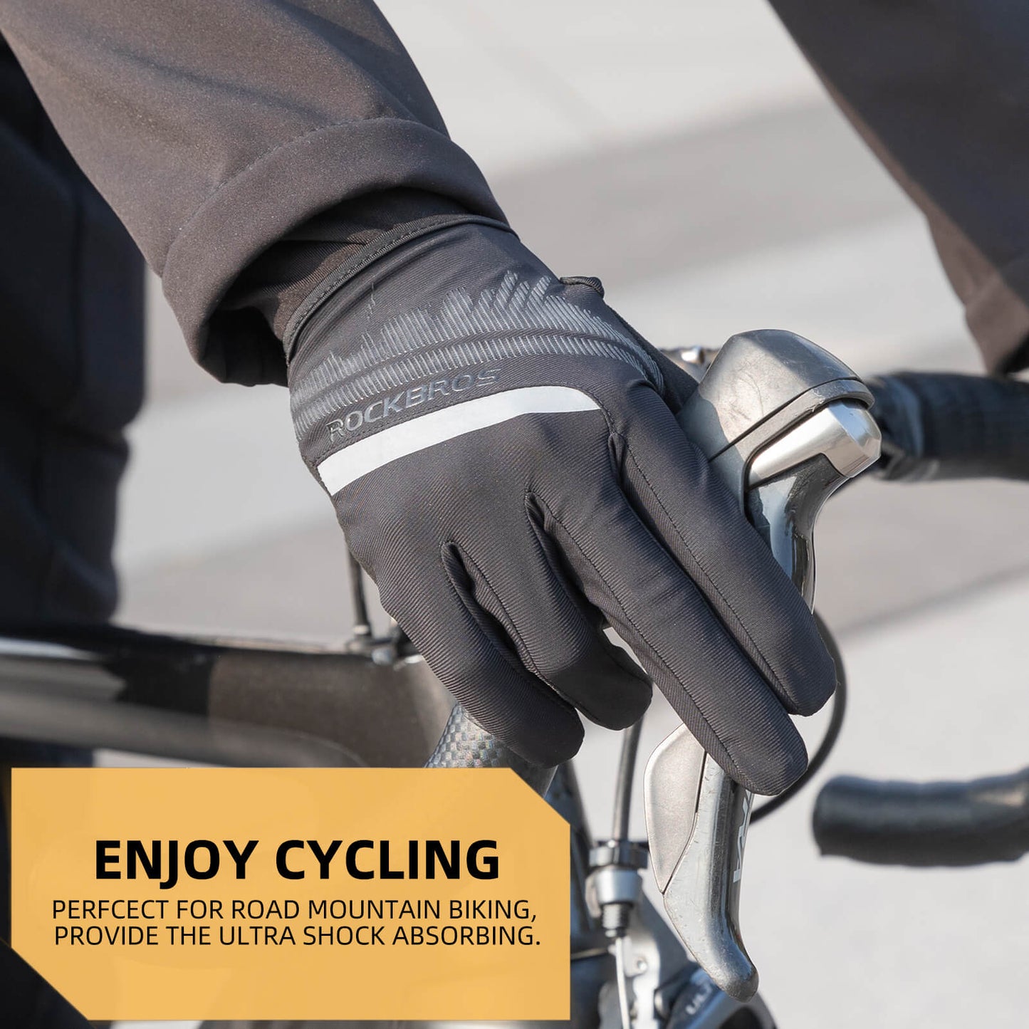 ROCKBROS Breathable Anti-Slip Shockproof SBR Padded Sport Gloves