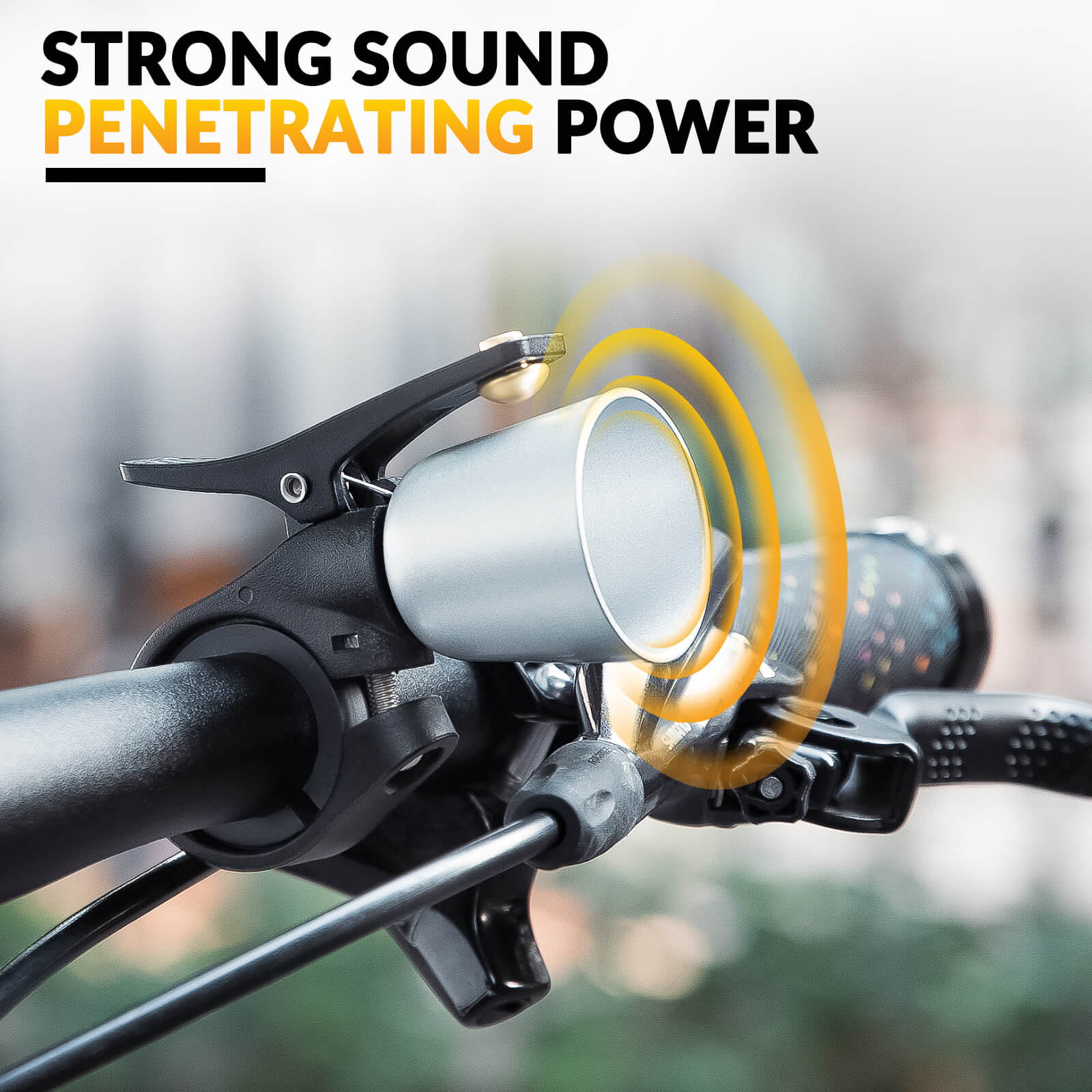 ROCKBROS bike bell with loud sound for road and mountain bikes
#Color_Silver