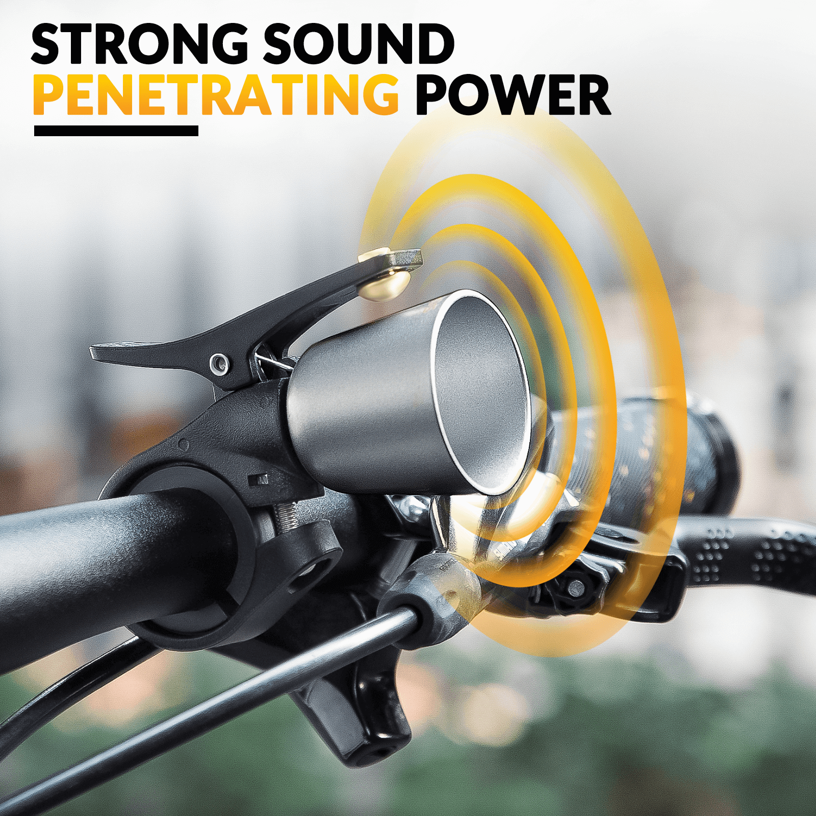 ROCKBROS bike bell with loud sound for road and mountain bikes
#Color_Titanium