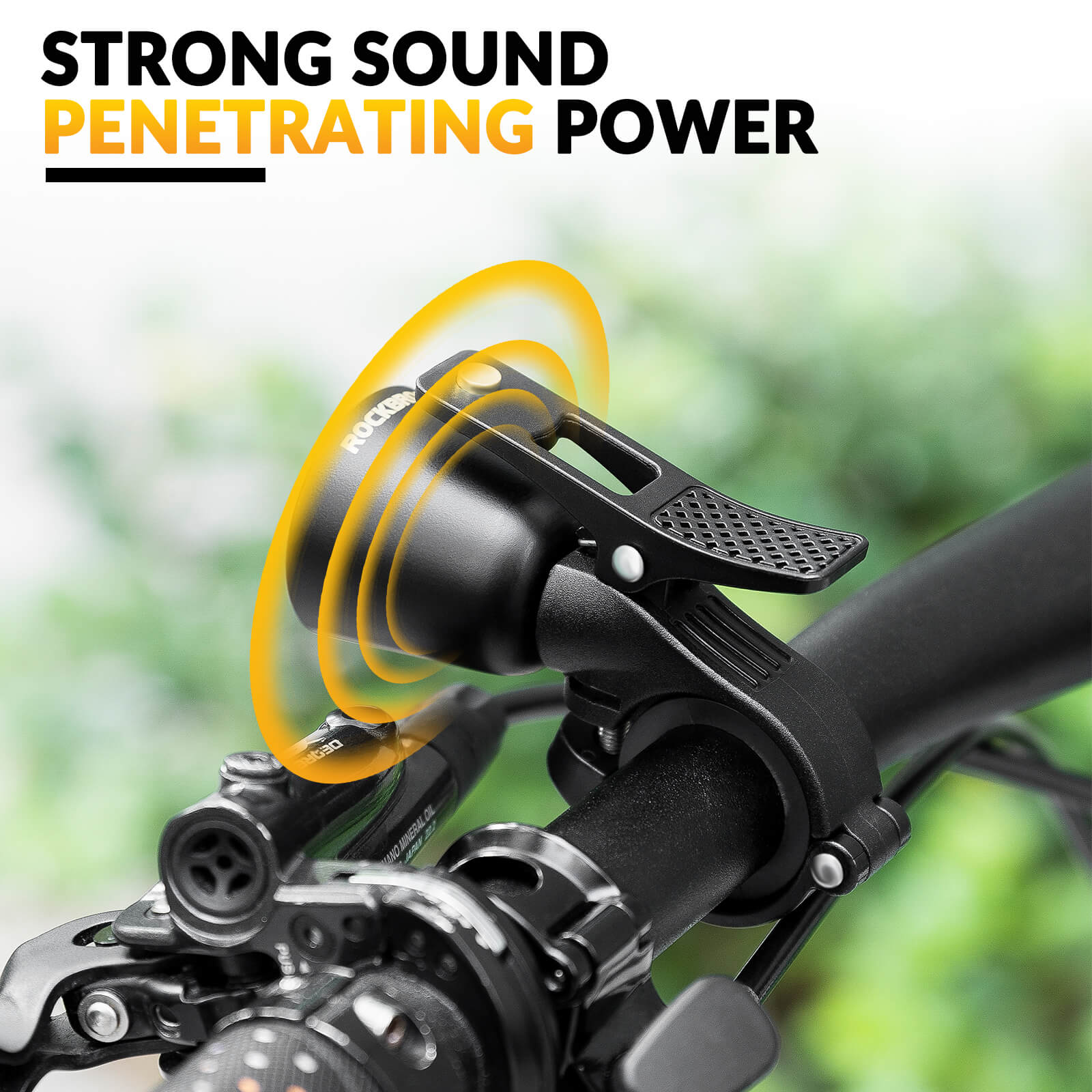 ROCKBROS bike bell with loud sound for road and mountain bikes
#Color_Black