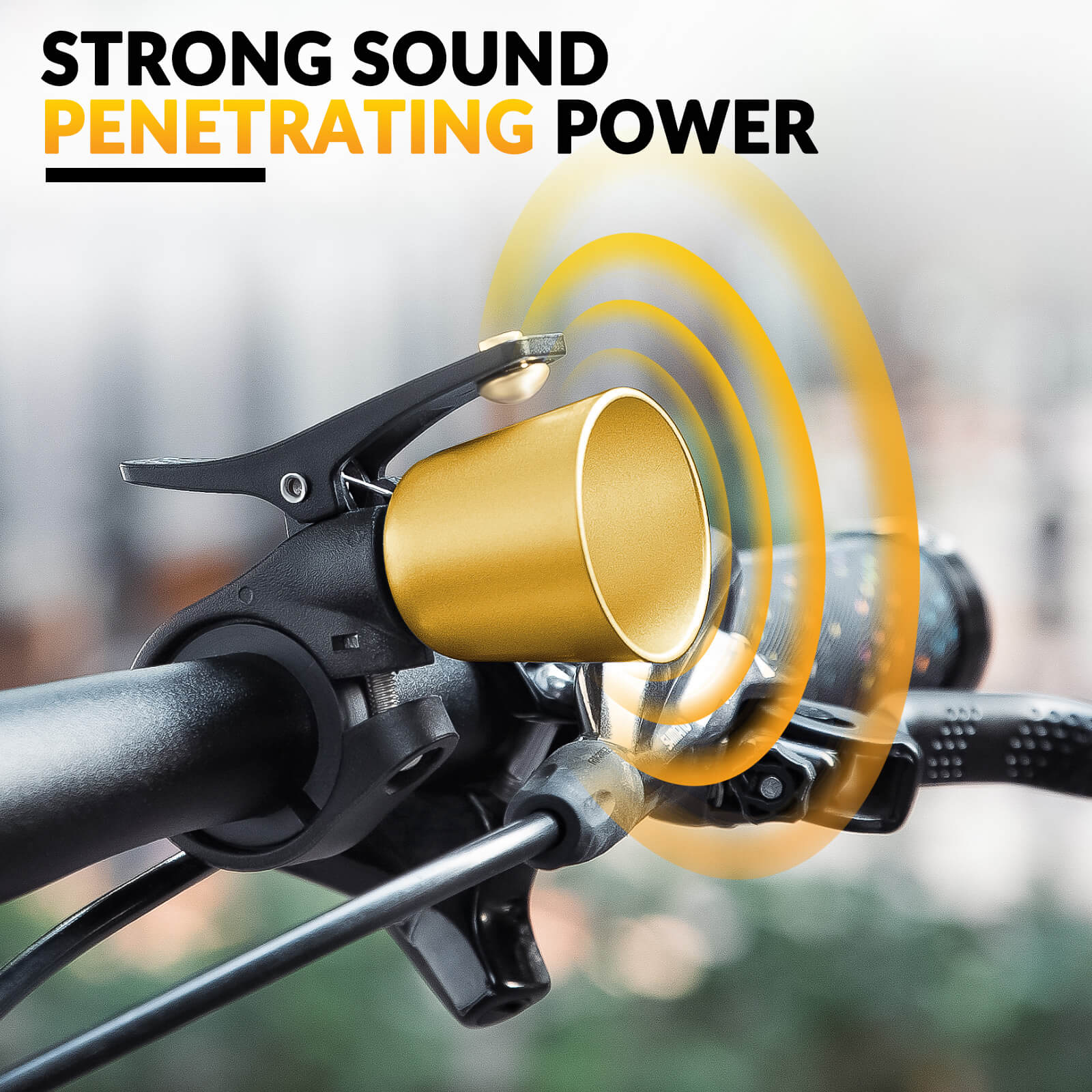 ROCKBROS bike bell with loud sound for road and mountain bikes
#Color_Gold