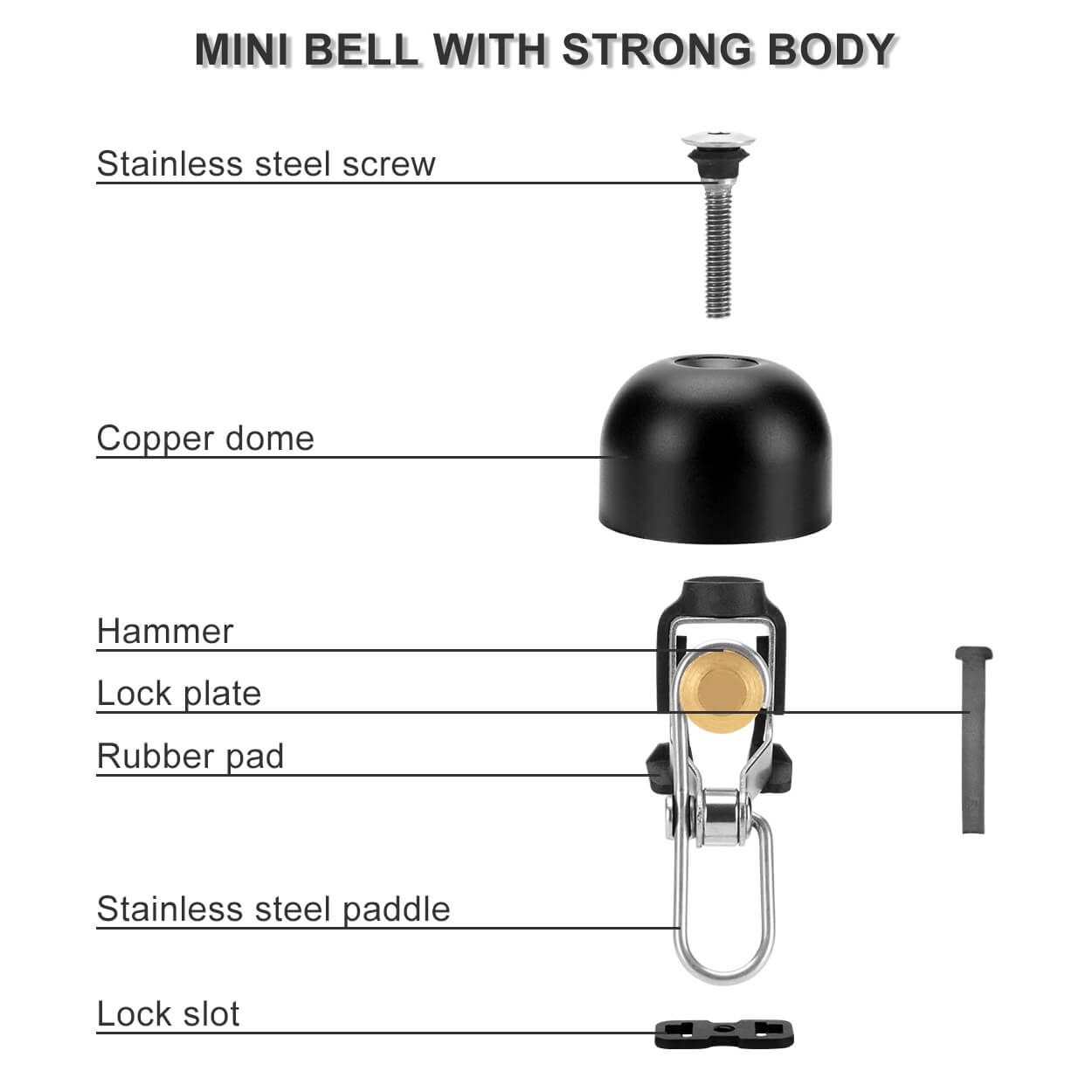 ROCKBROS classic bike bell with loud sound