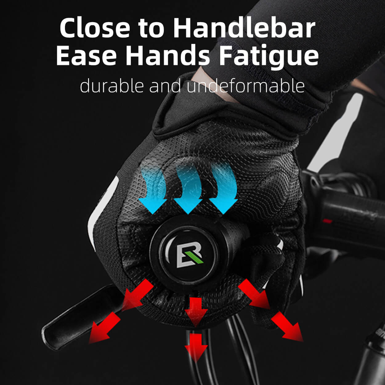 ROCKBROS Men's Touchscreen Full-Finger Cycling Gloves with SBR Padding