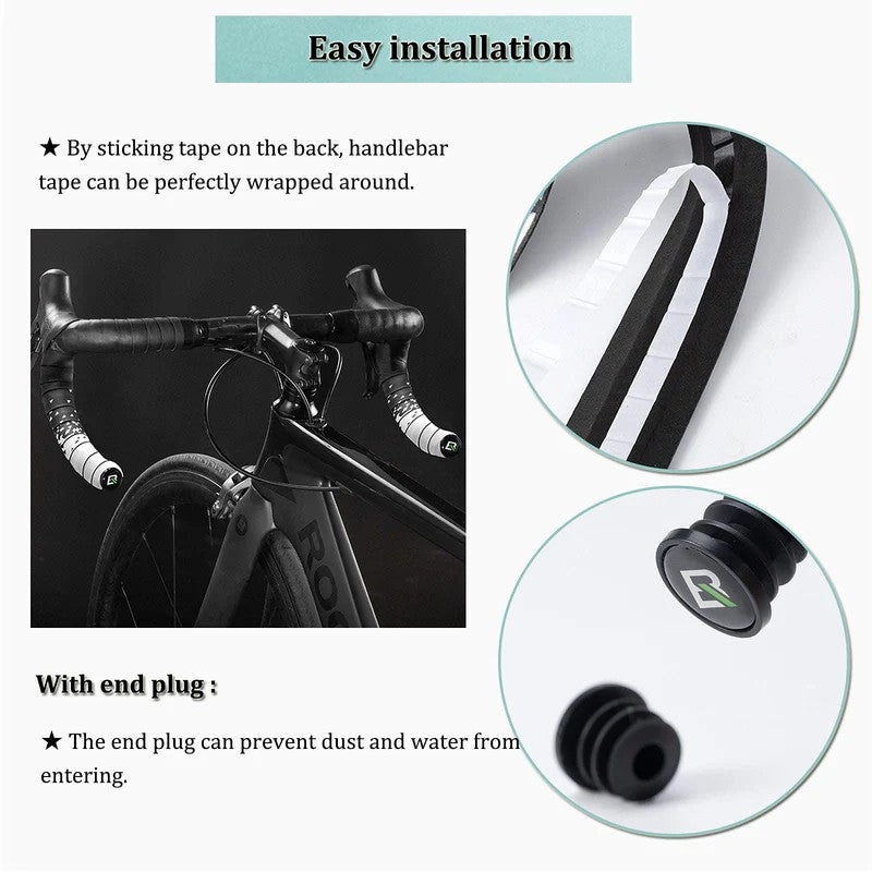 ROCKBROS soft and comfortable PU and EVA bicycle handlebar tape for road bikes