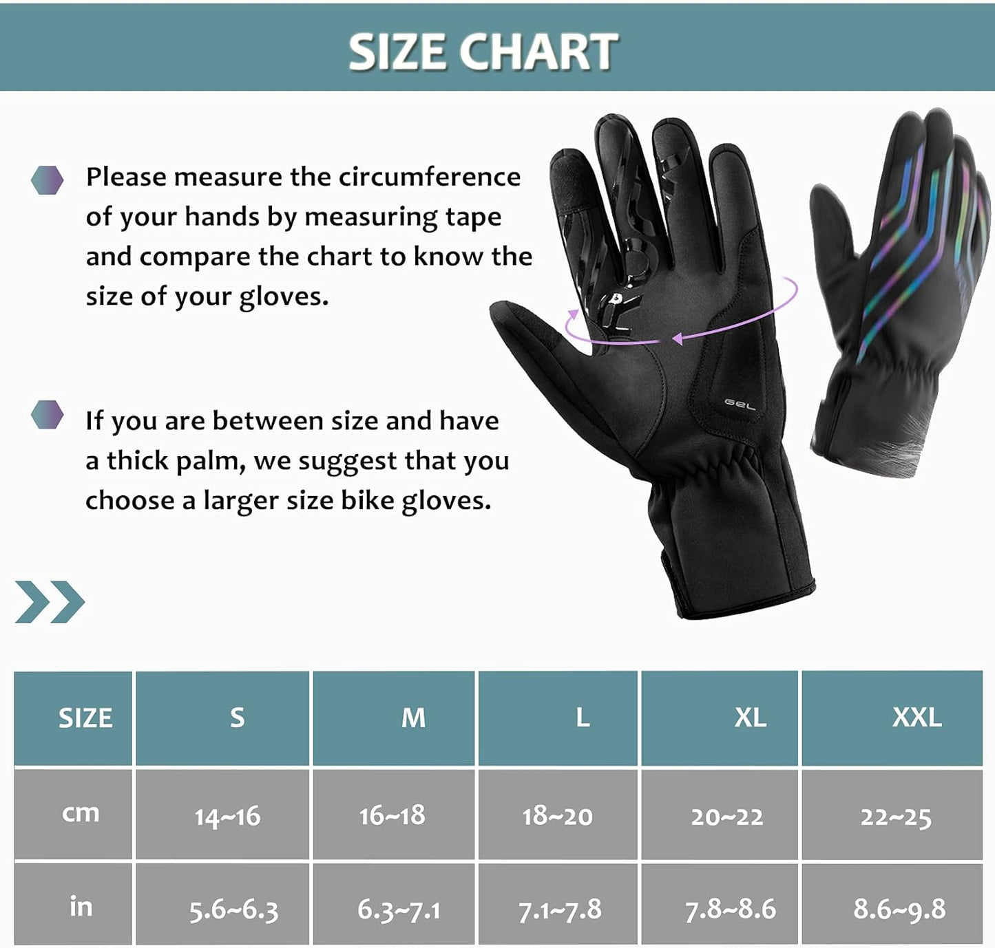 ROCKBROS Windproof Thermal Full Finger Cycling Gloves