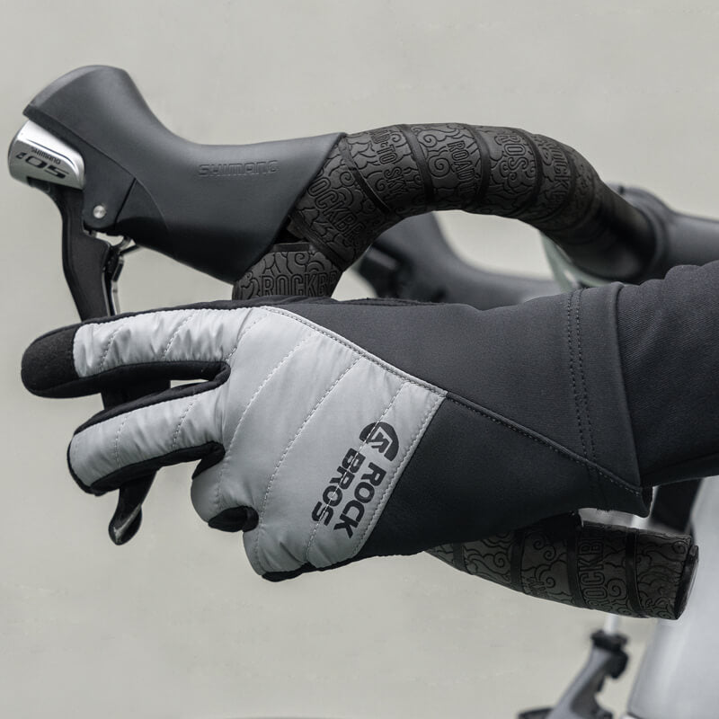 ROCKBROS Windproof Warm Shockproof Touch Screen Gel Bike Gloves