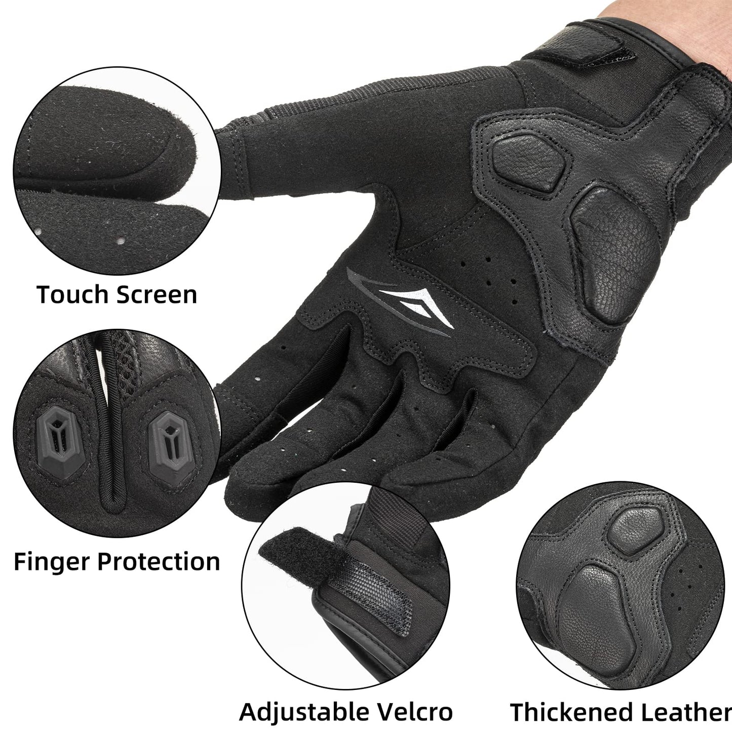 ROCKBROS Winter Full-Finger Touchscreen Windproof Unisex Cycling Gloves
