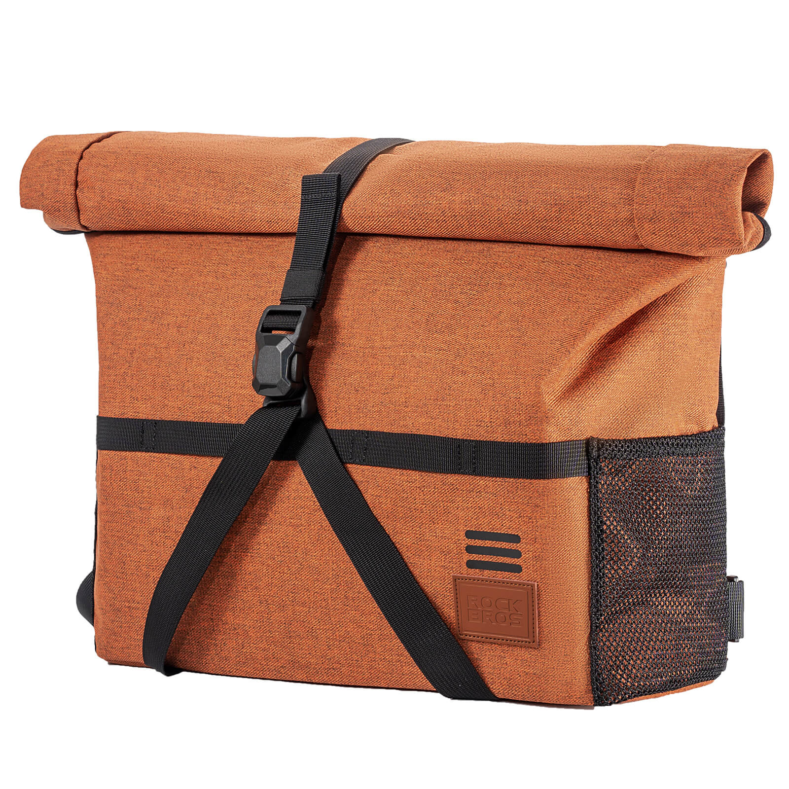 ROCKBROS Brompton folding bike handlebar bag convertible to backpack shoulder bag for urban commuting and travel
#Color_Orange