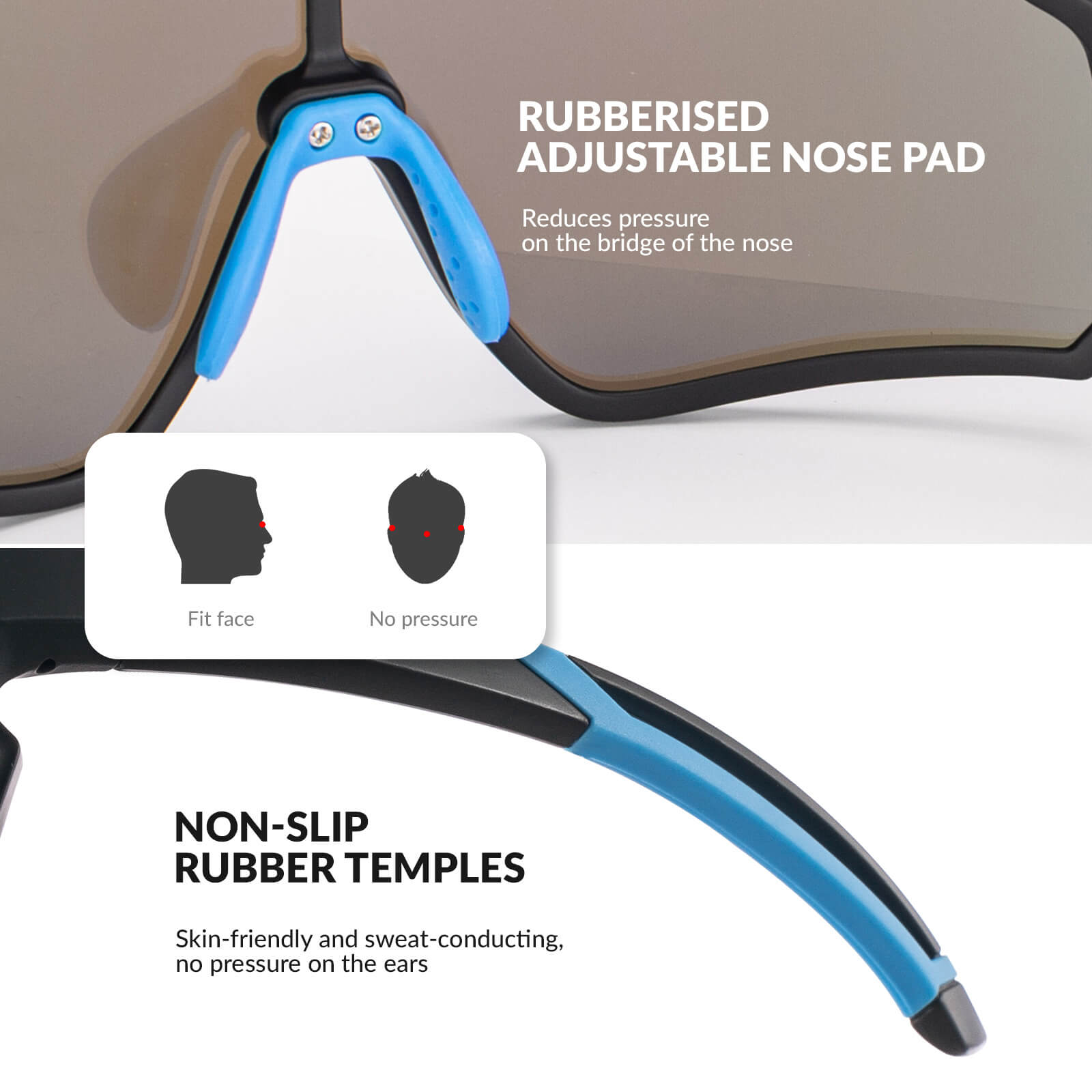 ROCKBROS kids polarized cycling sunglasses with UV400 protection for biking and outdoor sports.
#Color_Black