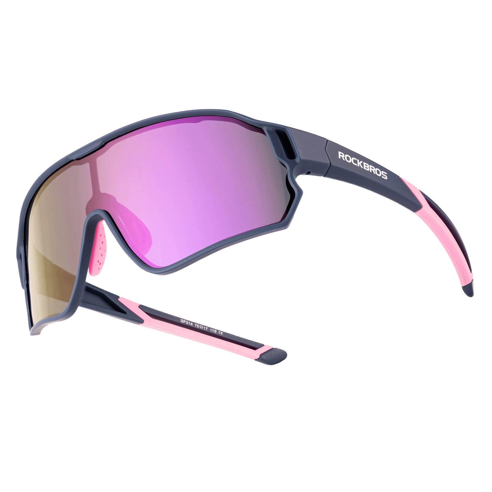ROCKBROS kids polarized cycling sunglasses with UV400 protection for biking and outdoor sports.
#Color_Blue Purple