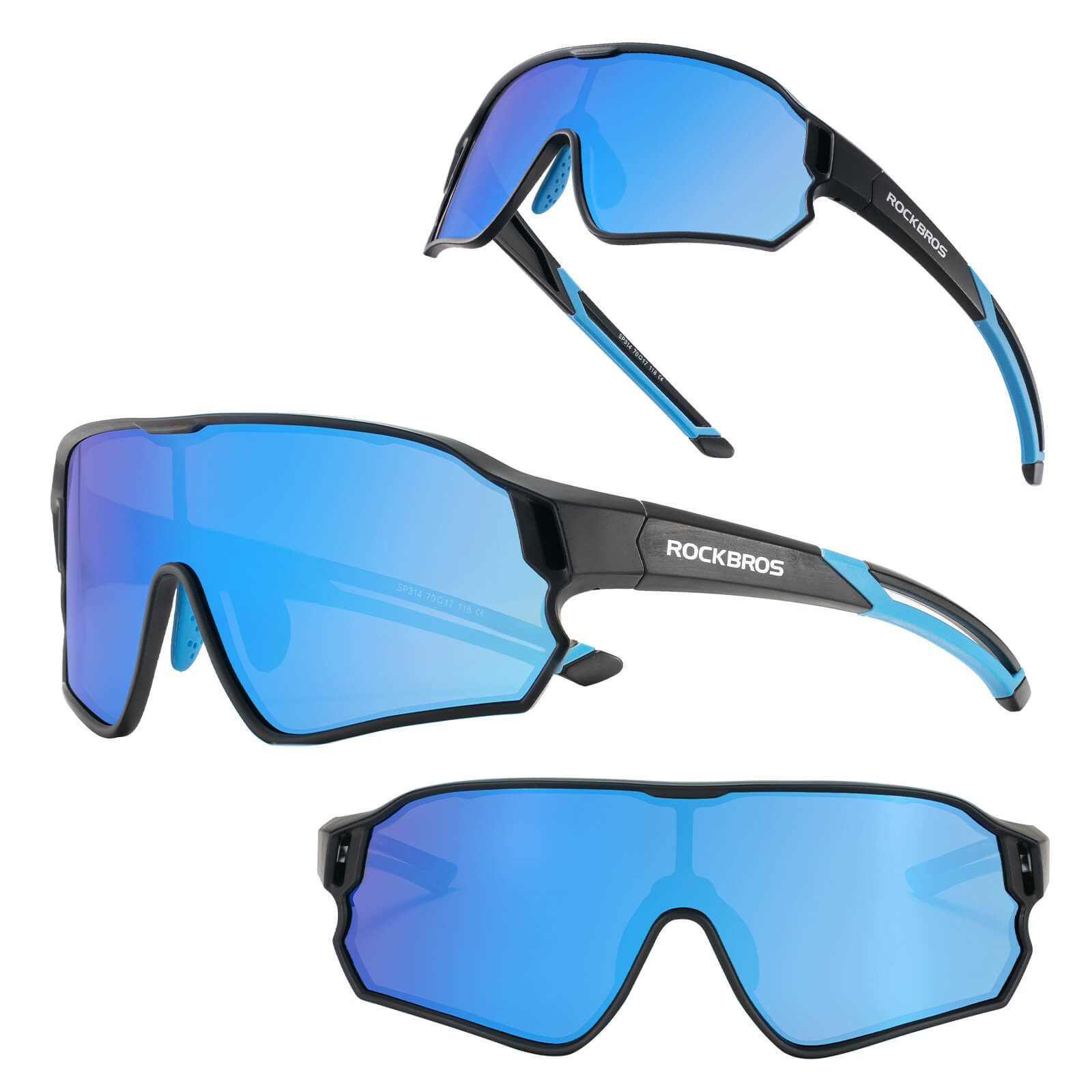 ROCKBROS kids polarized cycling sunglasses with UV400 protection for biking and outdoor sports.
#Color_Black