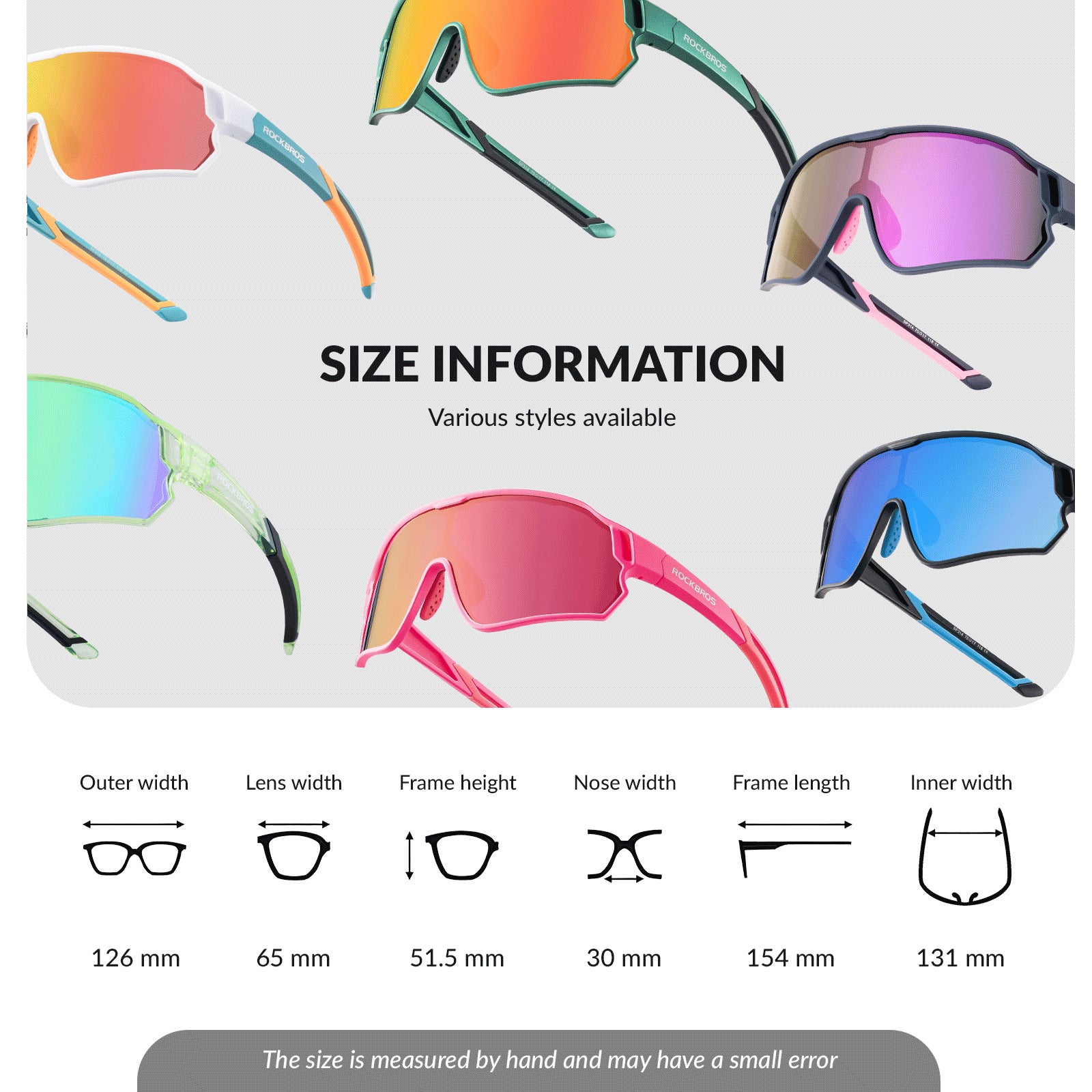 ROCKBROS kids polarized cycling sunglasses with UV400 protection for biking and outdoor sports.