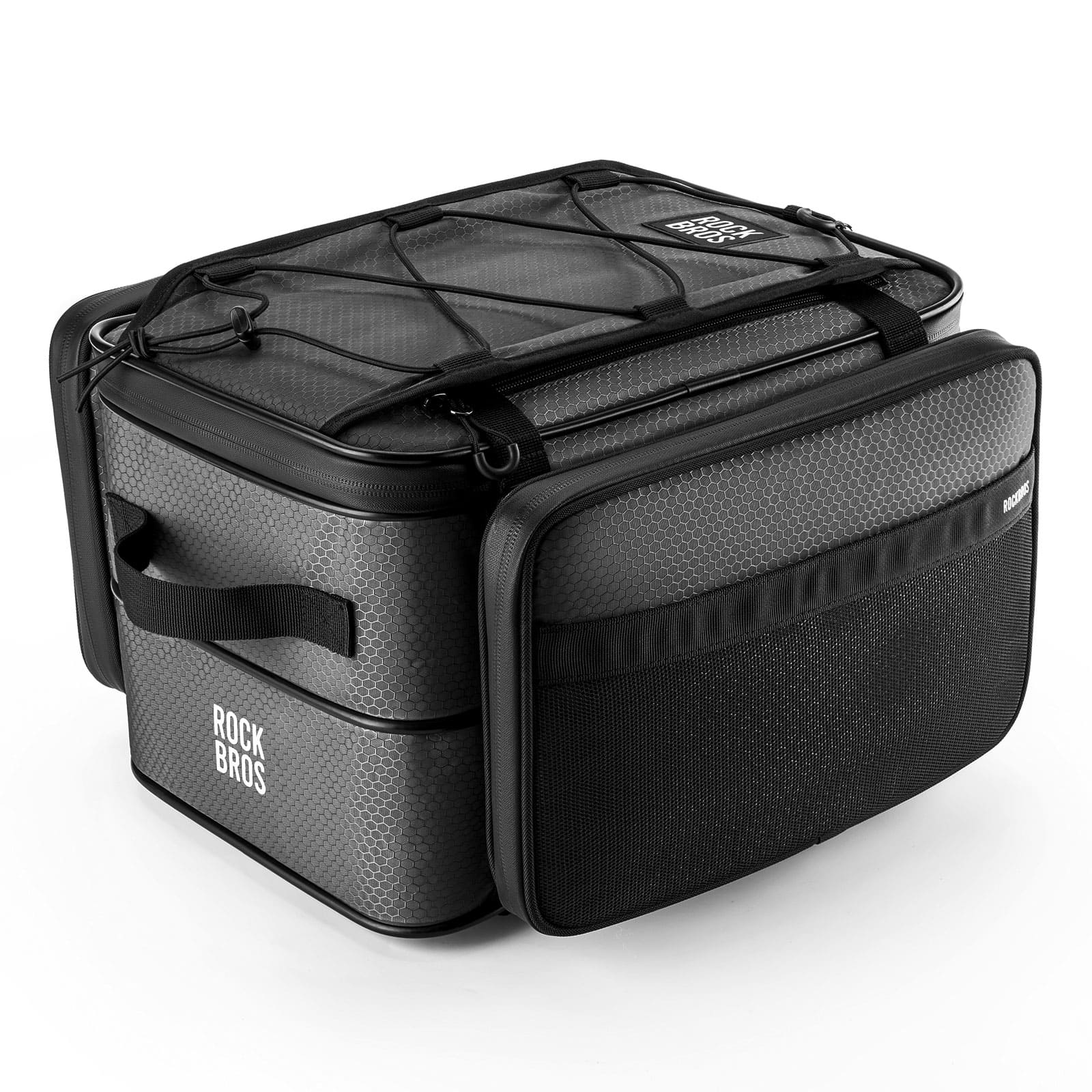 ROCKBROS expandable large capacity bike rear rack bag with removable side panniers
#Color_Black