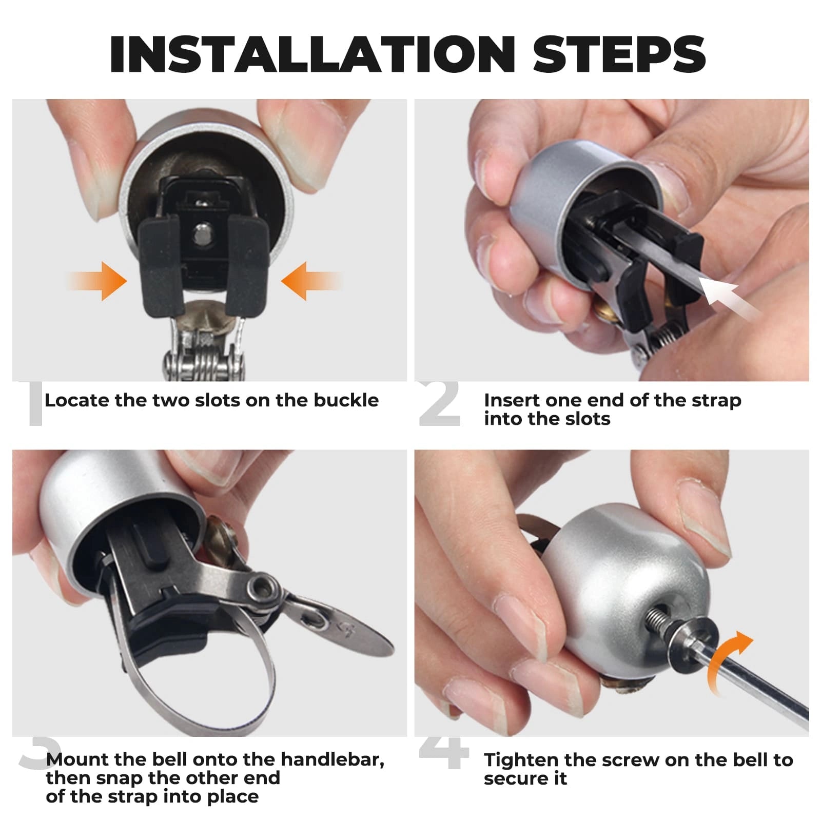 Classic 2-Pack Bike Bell with Loud Clear Ring, Durable Brass Alloy, Universal Handlebar Fit, and Scratch-Free Mounting