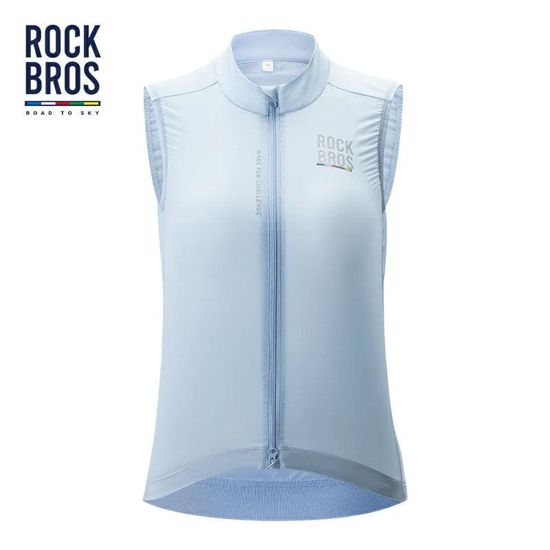 Women¡¯s lightweight cycling vest with breathable mesh back and armpits #color_blue