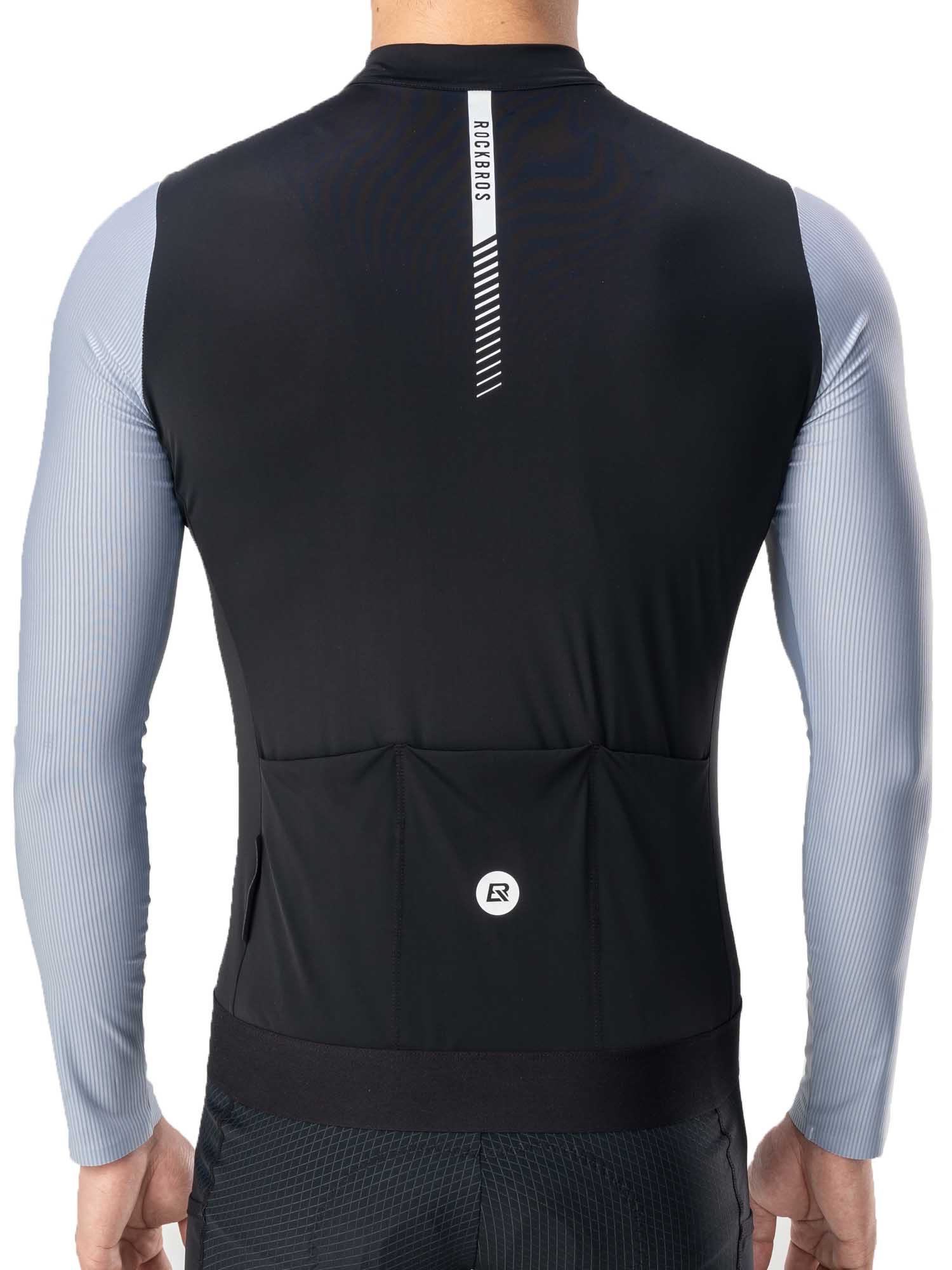 ROCKBROS men’s breathable long-sleeve cycling jersey with moisture-wicking mesh
#Color_Dark Blue