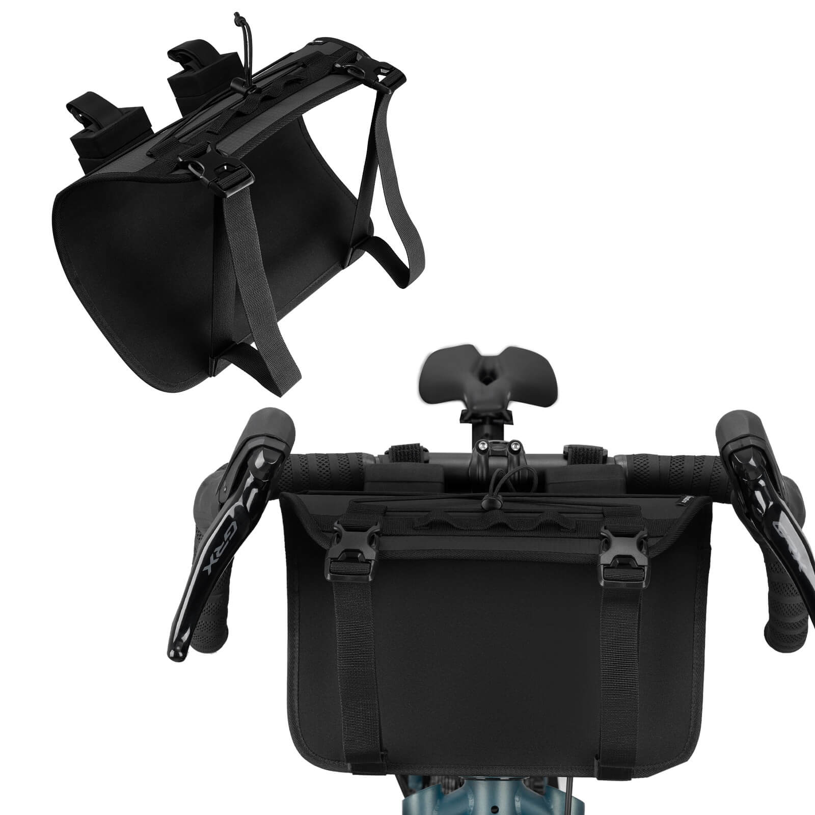Bicycle handlebar cradle by Qunature with thickened protective pads to prevent frame scratches and cable damage.