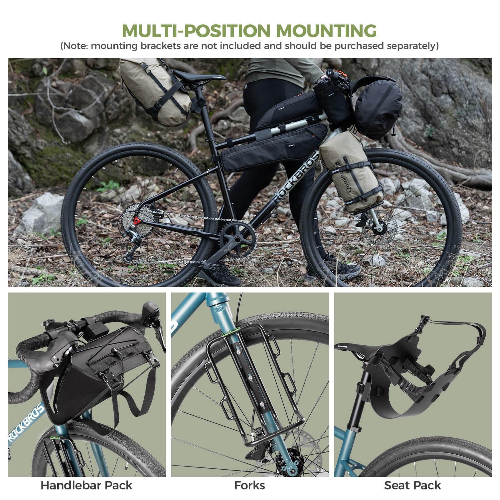 Qunature portable waterproof stuff sack ideal for bikepacking, hiking, and wilderness trekking.