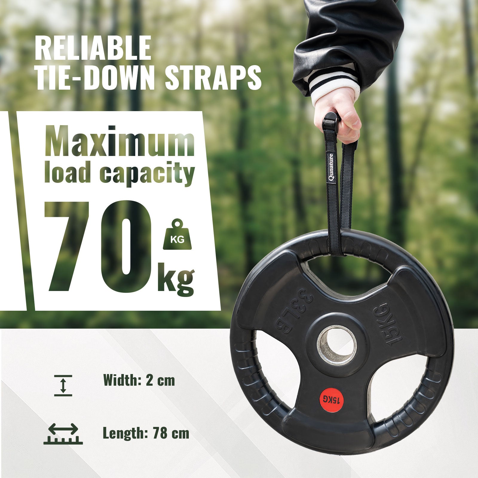 QUNATURE Multi-Purpose Durable Bicycle Cargo Straps for Cycling and Travel.