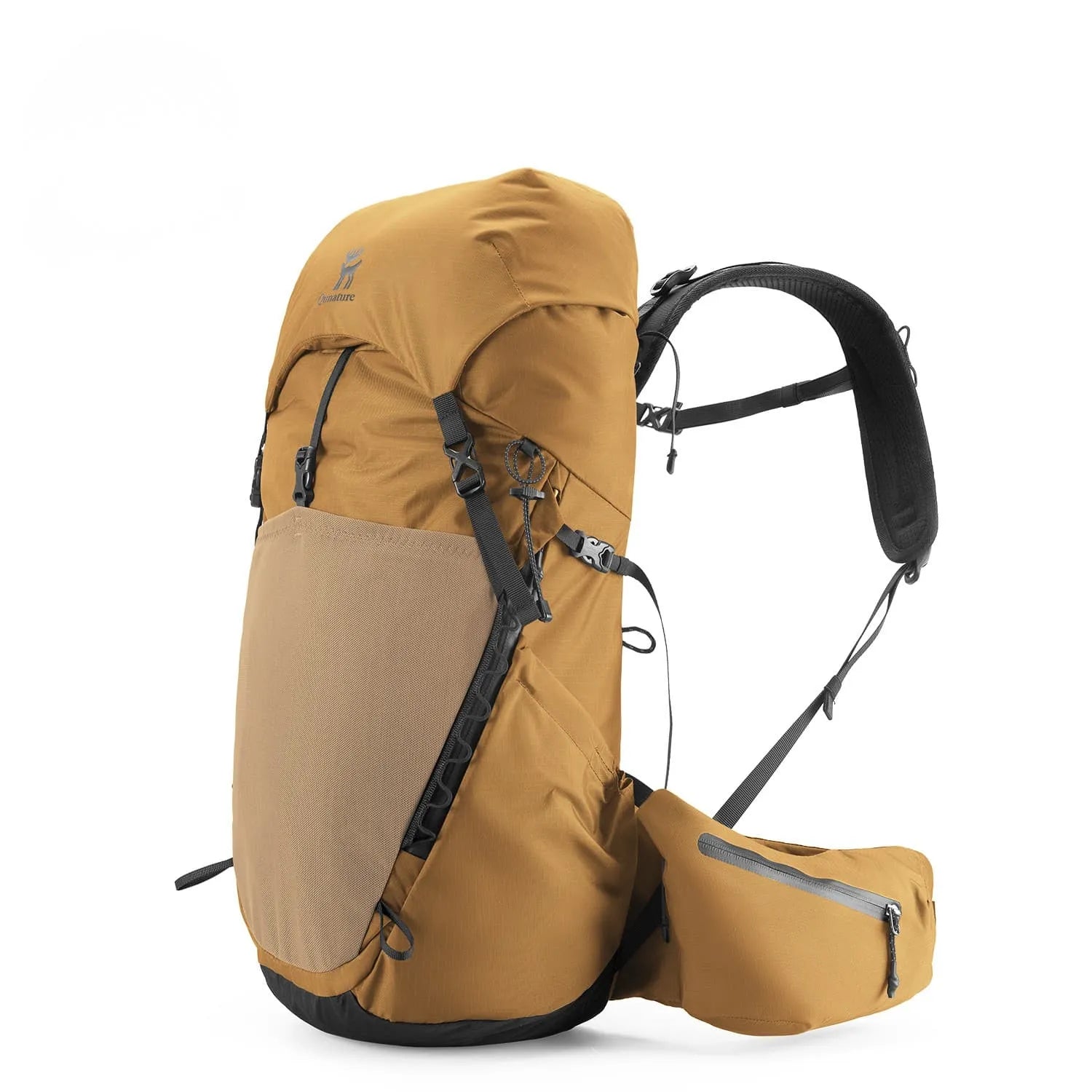 qunature outdoor lightweight hiking backpack 25l breathable ergonomic travel pack for hiking camping
#Color_Khaki