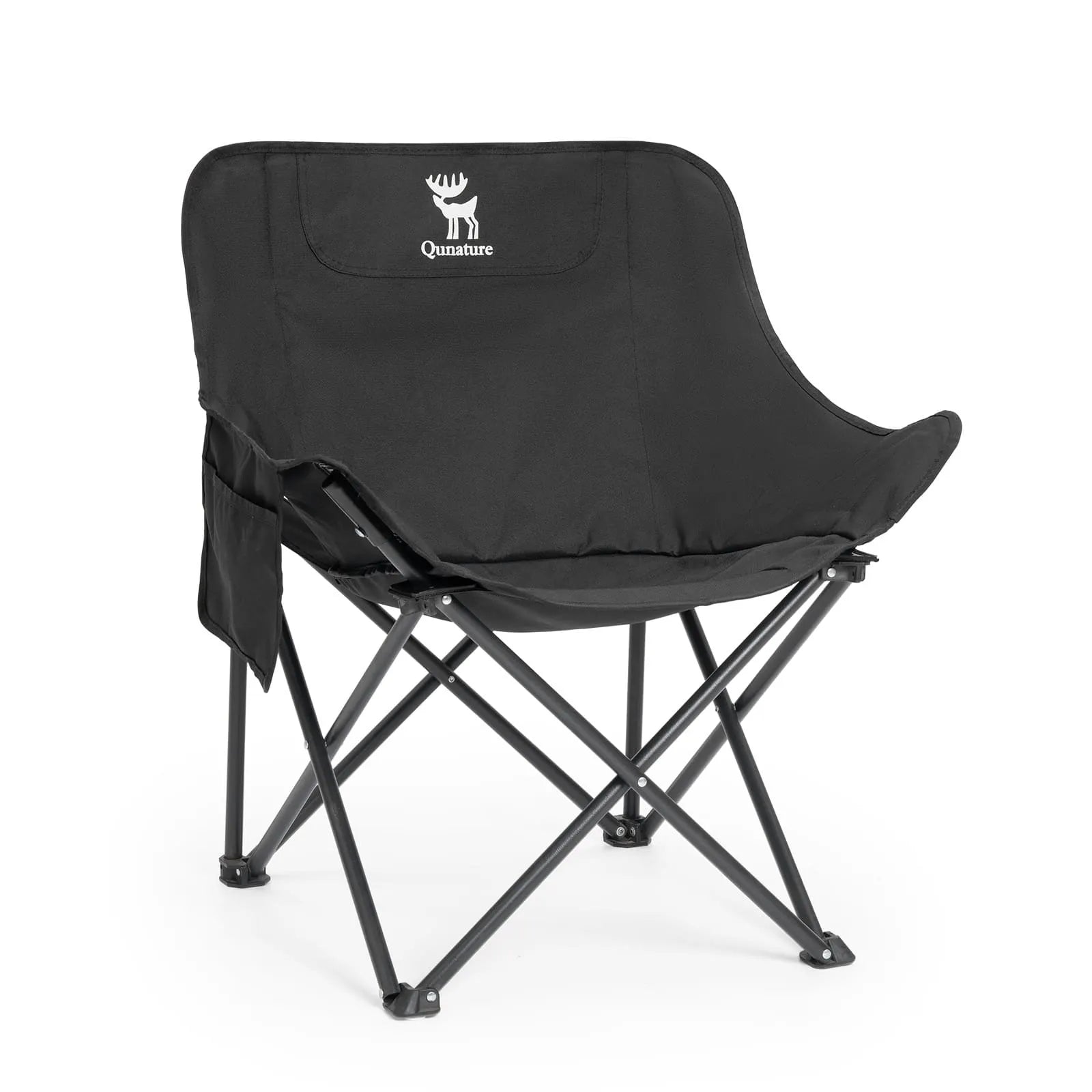 qunature outdoor folding moon chair lightweight camping chair with wide seat and ergonomic support for camping and outdoor use
#Model_Black (Adult)