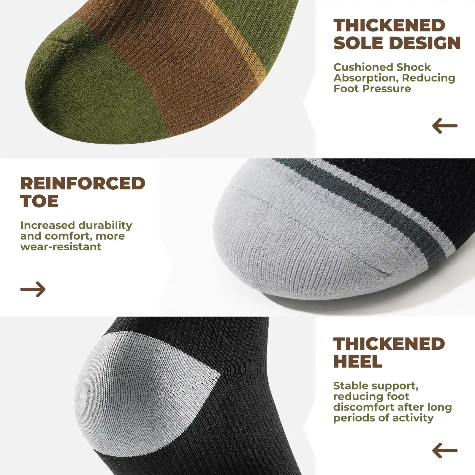 Qunature waterproof outdoor socks for cycling skiing fishing hiking camping and wet weather adventures