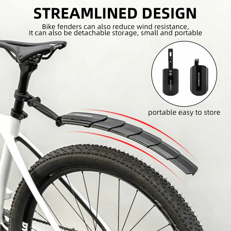 Retractable front and rear bike fender for road and mountain bikes ROCKBROS