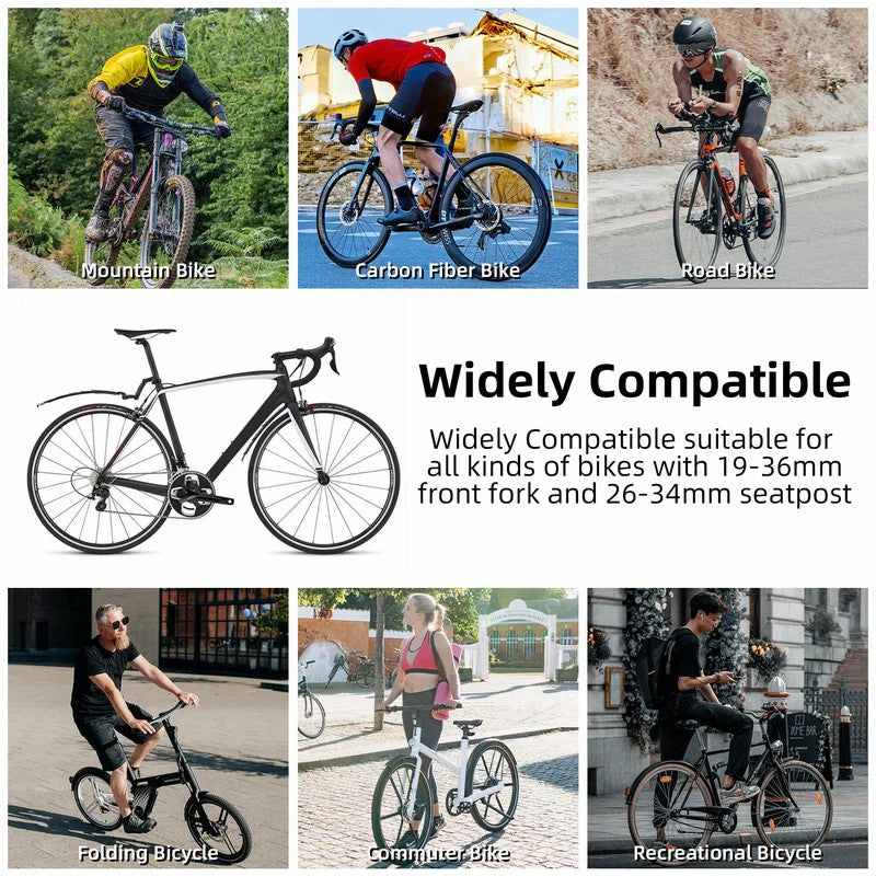 Retractable front and rear bike fender for road and mountain bikes ROCKBROS