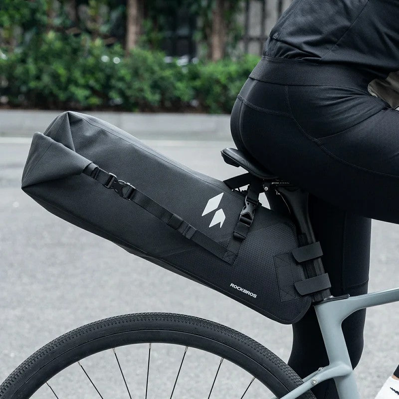 RideMate 13L Large Capacity Waterproof Bike Tail Bag for Long Distance Touring by ROCKBROS