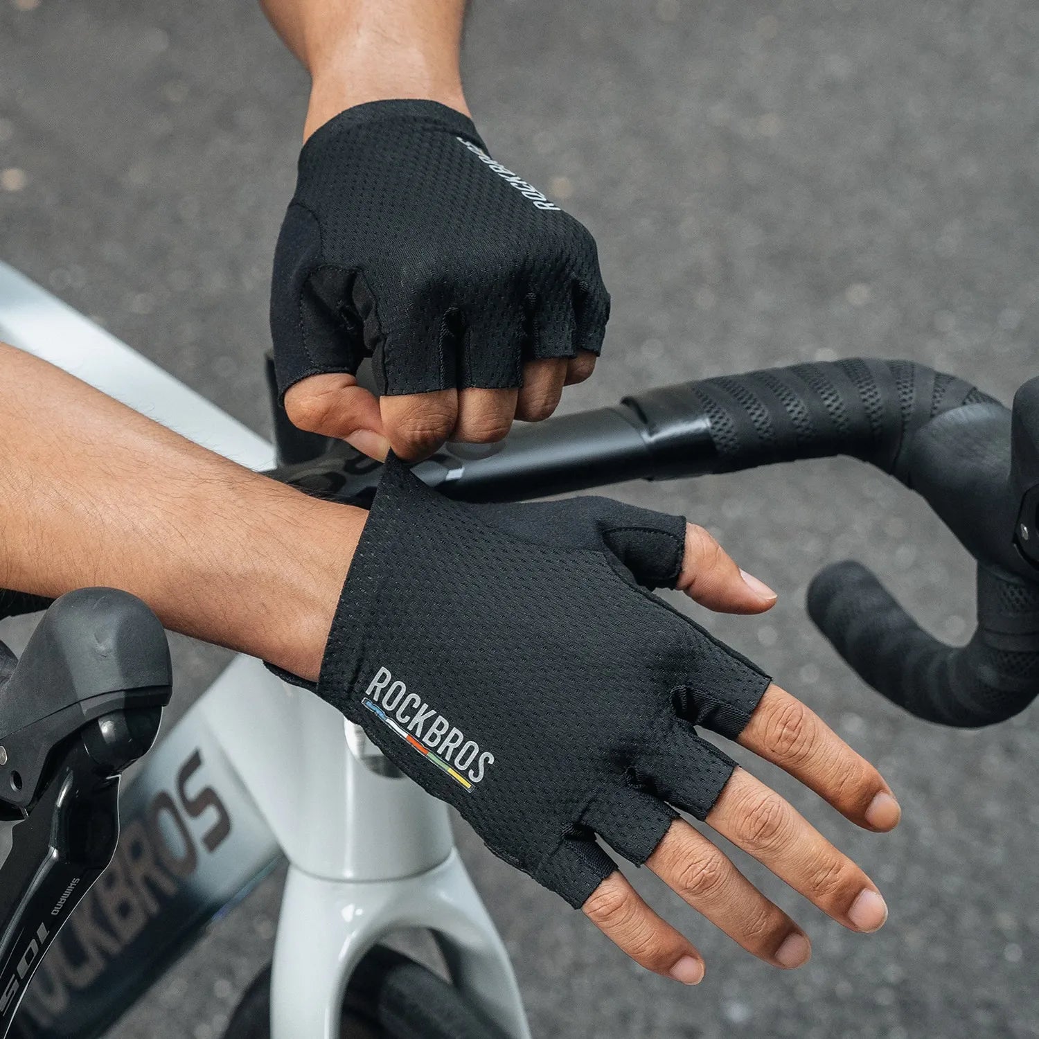 road to sky eps short finger cycling gloves shock absorbing breathable anti-slip for road cycling