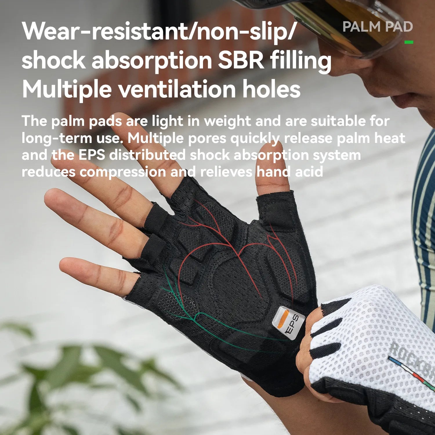 road to sky eps short finger cycling gloves shock absorbing breathable anti-slip for road cycling