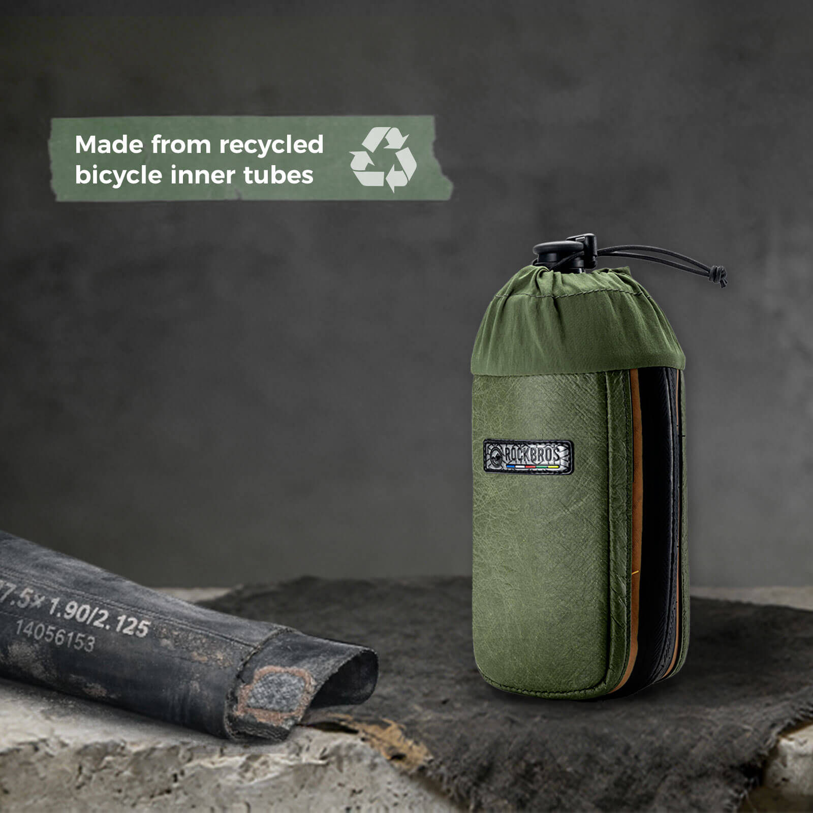 ROAD TO SKY recycled tire bike water bottle bag 0.8L for cycling and bikepacking – ROCKBROS