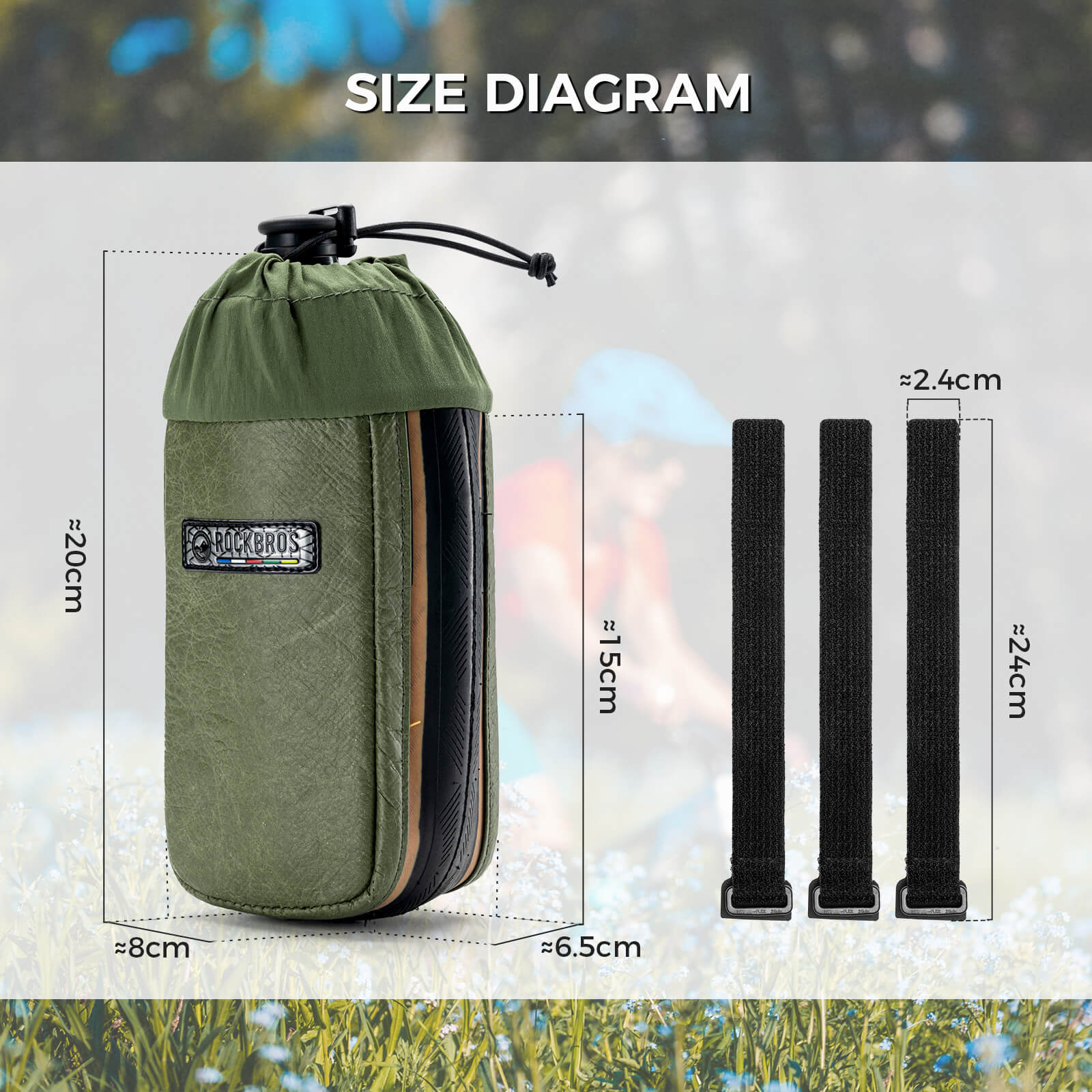 ROAD TO SKY recycled tire bike water bottle bag 0.8L for cycling and bikepacking – ROCKBROS